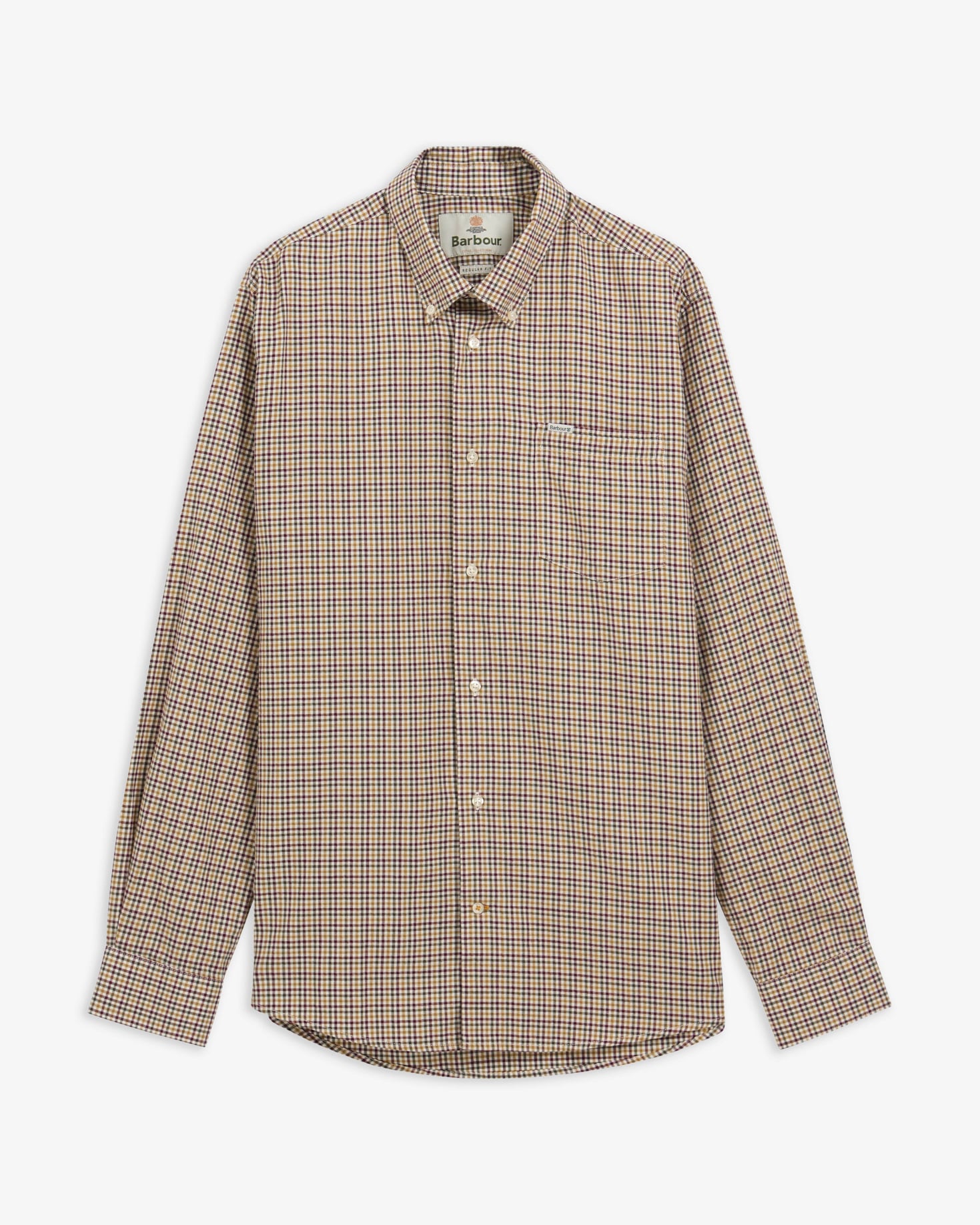 Barbour Hemd Farmtown Regular Fit Dark Bordeaux