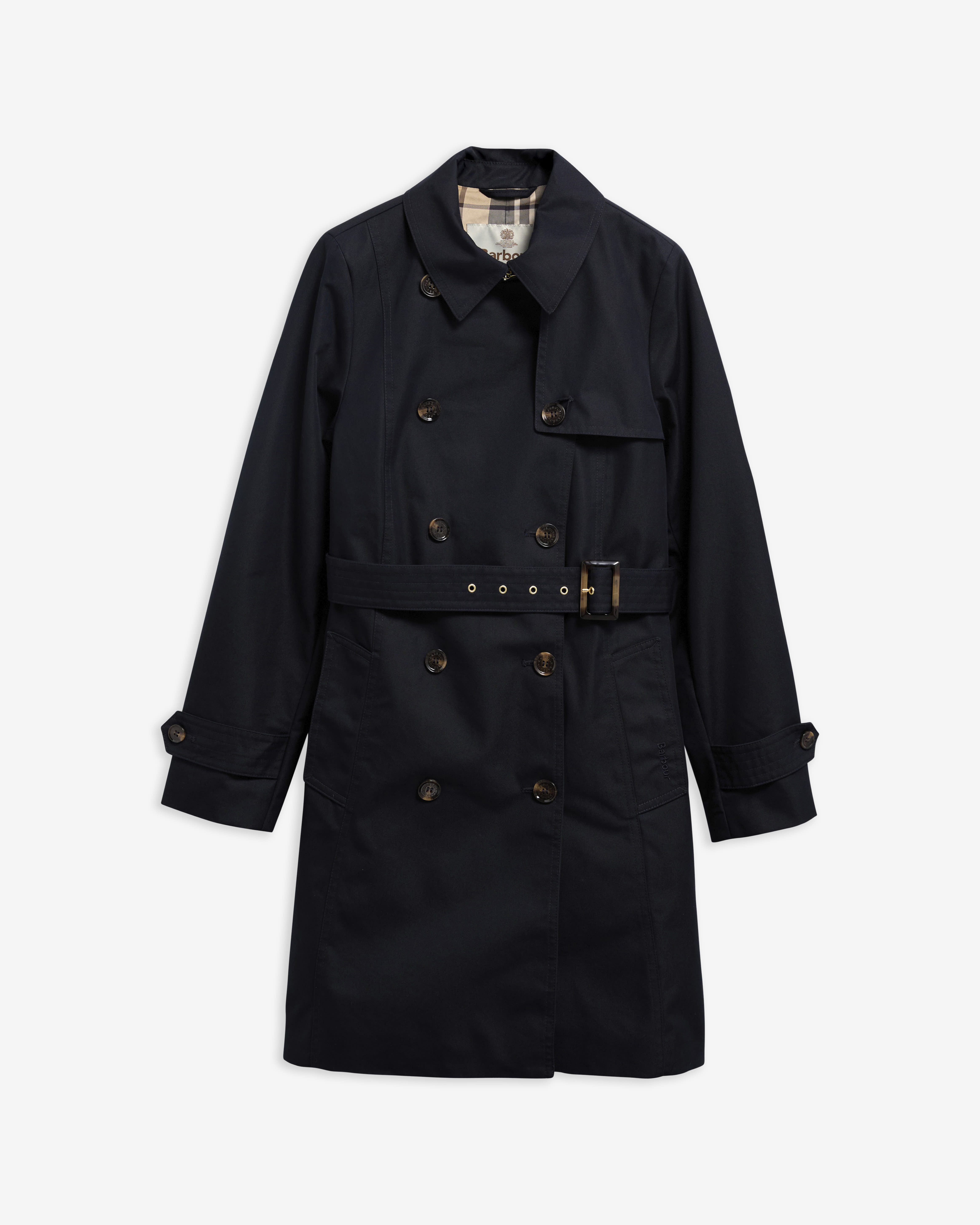 Short Greta Showerproof Trench Coat Dk Navy/Birchwood Dress
