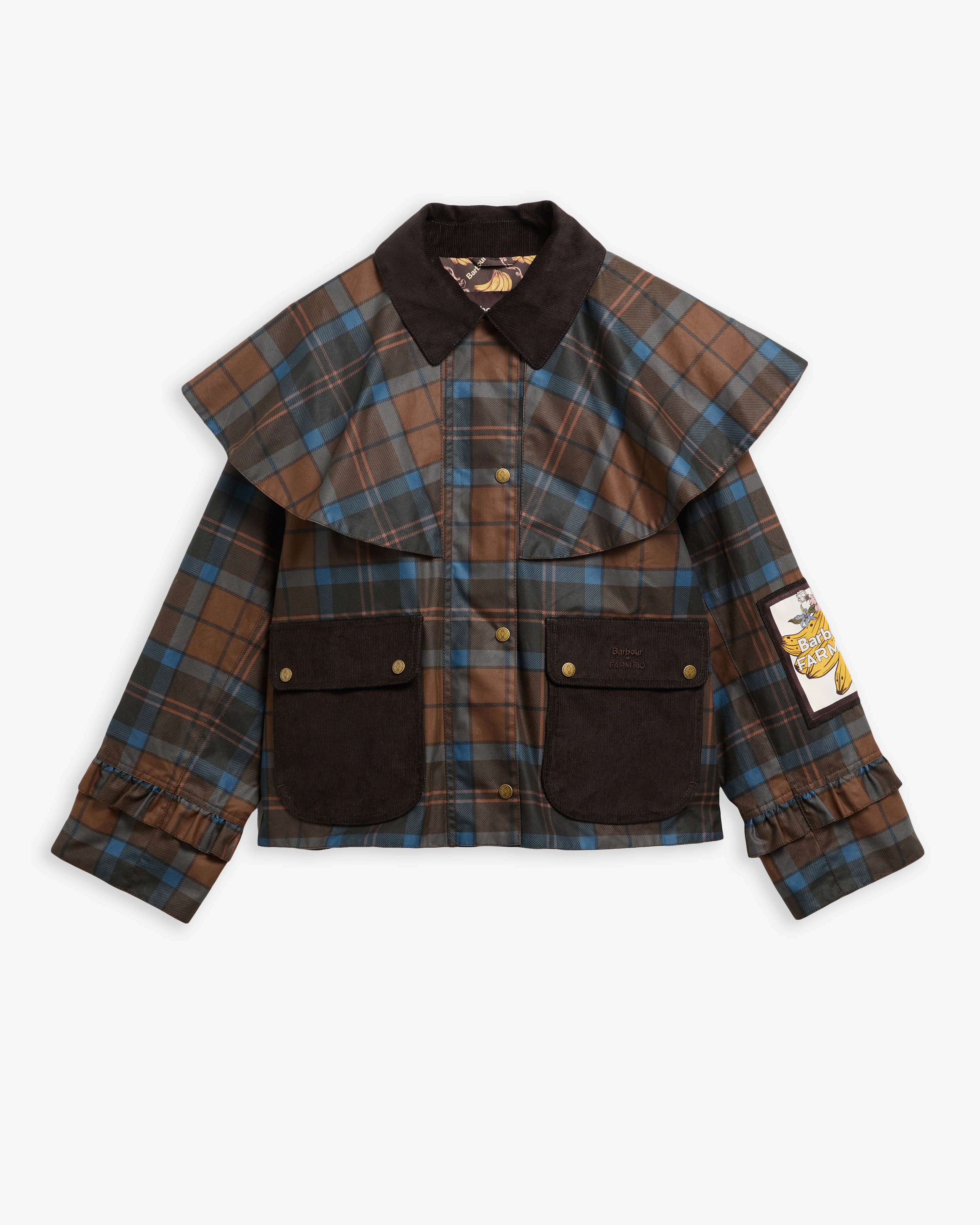 Barbour FARM Rio Wachsjacke Angelina Tropical Tea Tartan/Banana Print