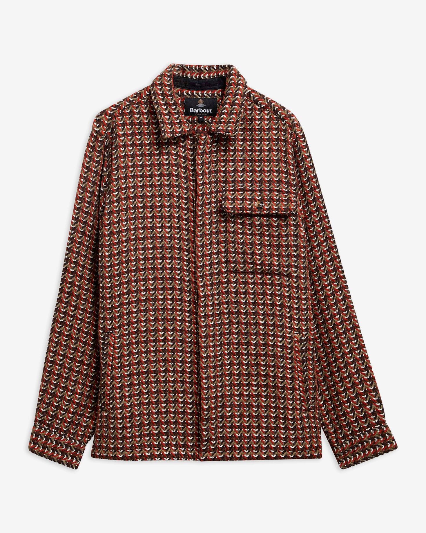 Barbour Overshirt Shunner Jacquard Relaxed Beech