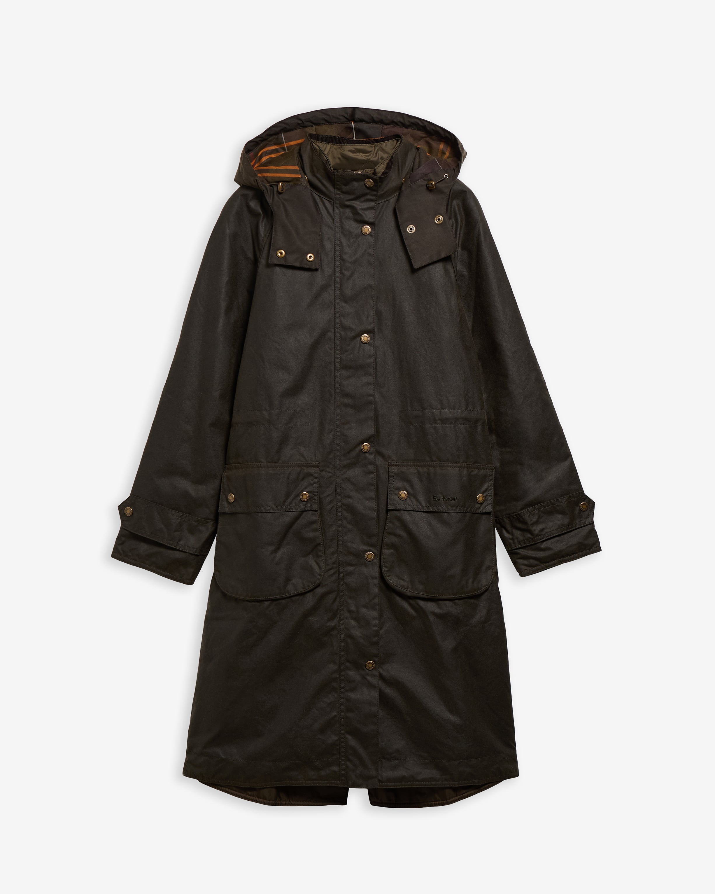 Long Cannich Waxed Jacket Olive-Classic