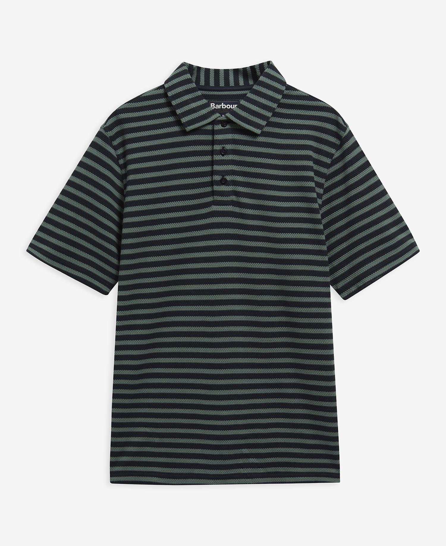 Farlam Striped Tailored Polo Shirt Navy