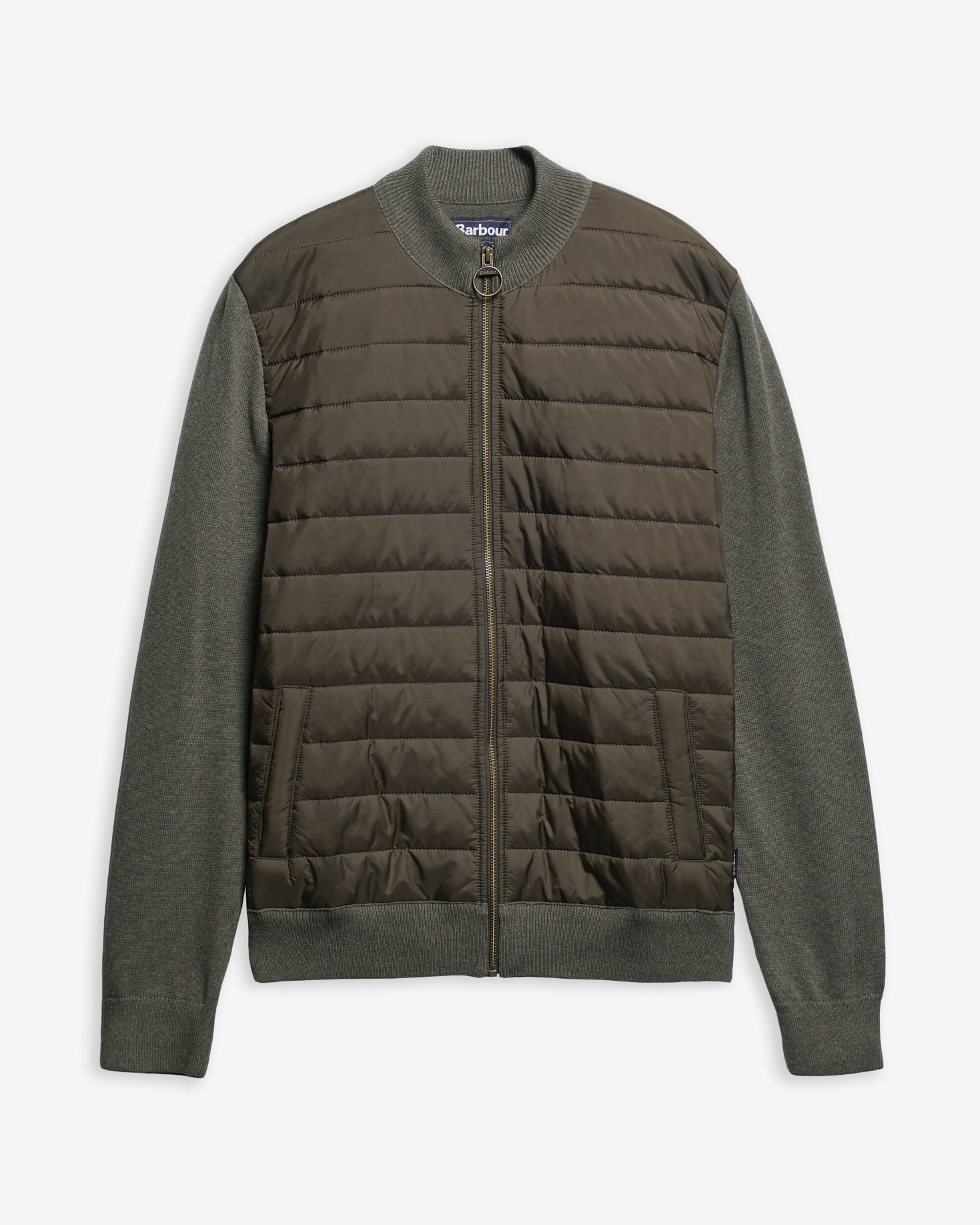 Essential Carn Quilted Jumper Olive