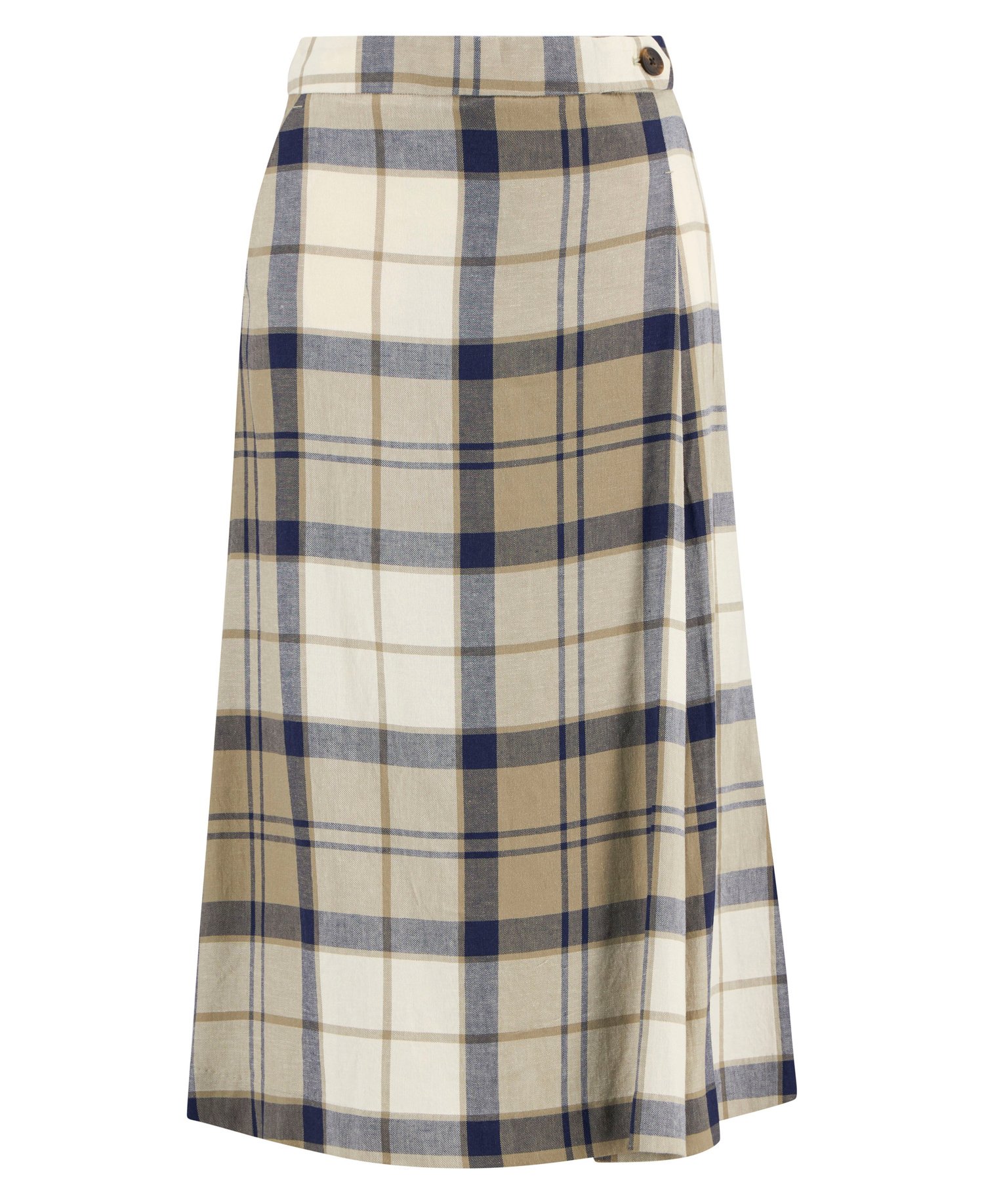 Ballina Midi Skirt Dress Navy Tartan