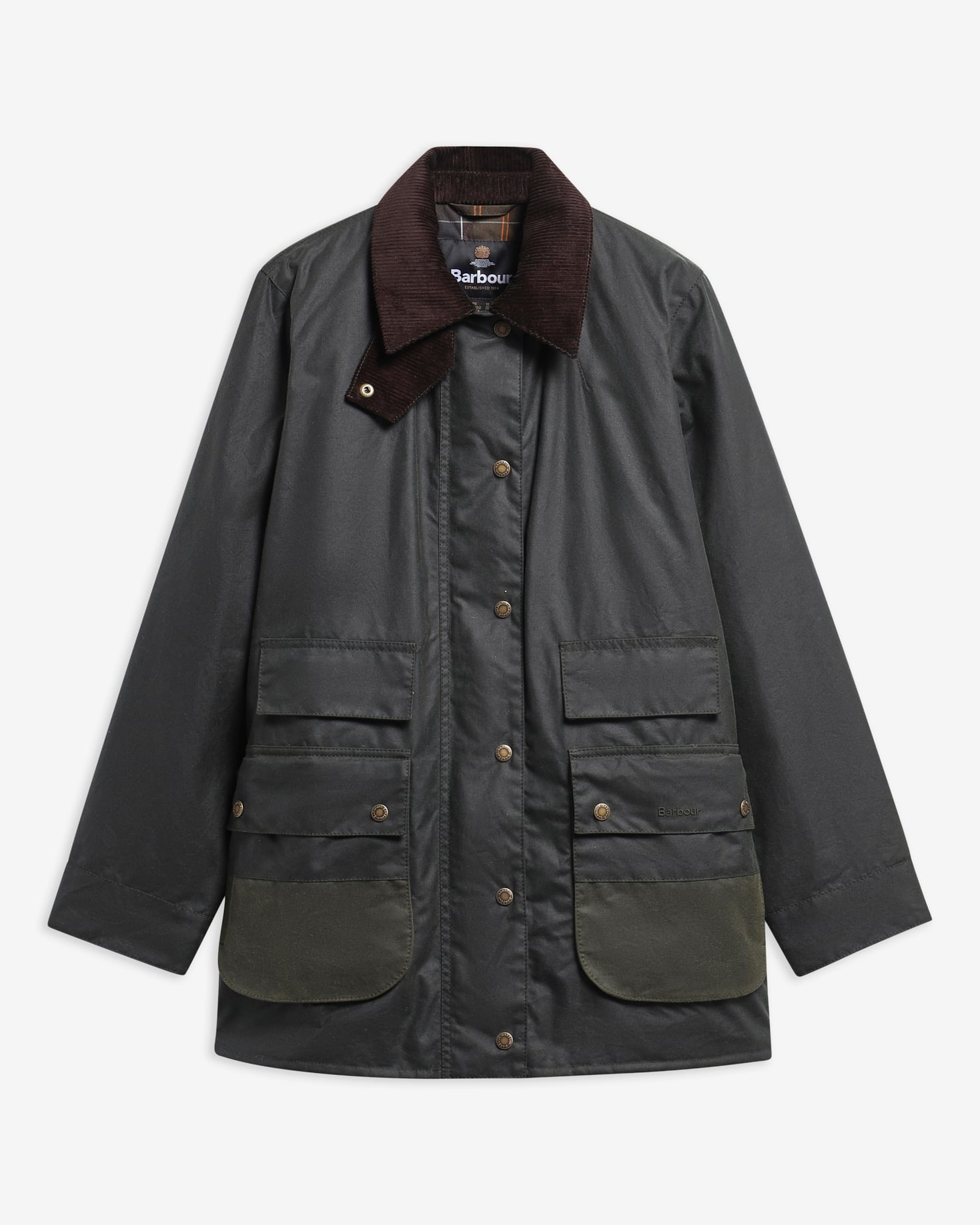 Modern Border Waxed Jacket Sage/Classic