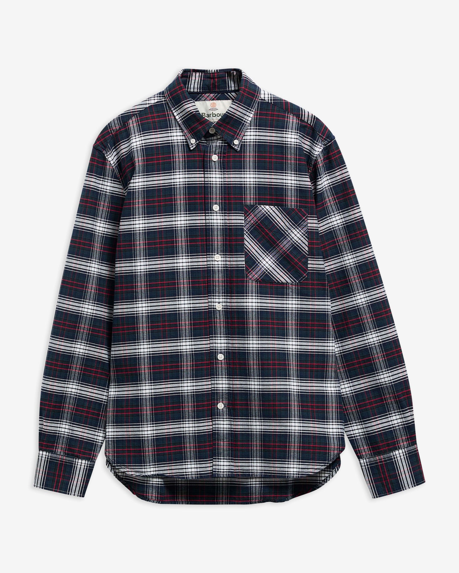 Clyde Authentic-Fit Long-Sleeved Shirt Navy