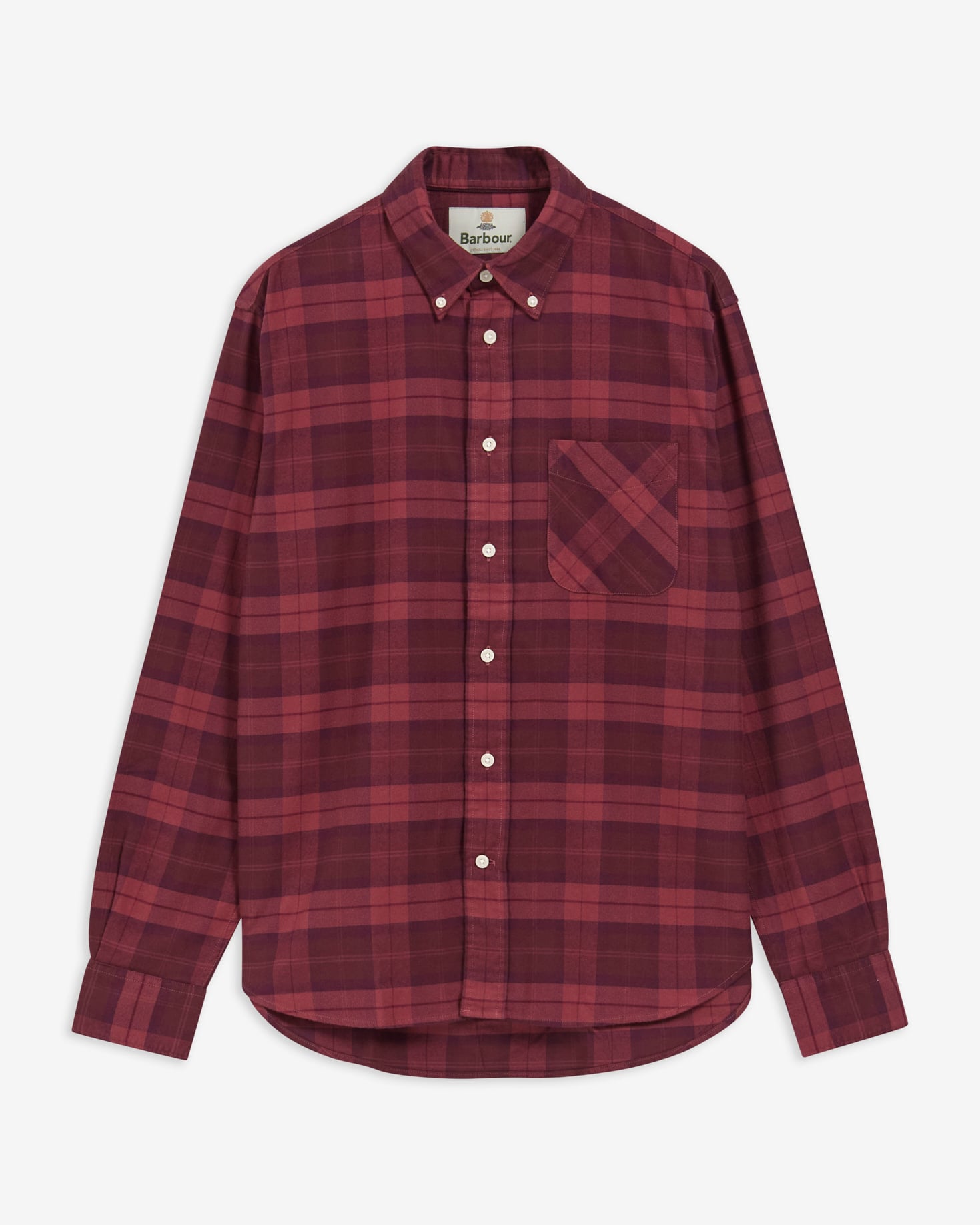 Barbour Hemd Mineral Tartan Authentic Fit Crimson Heather