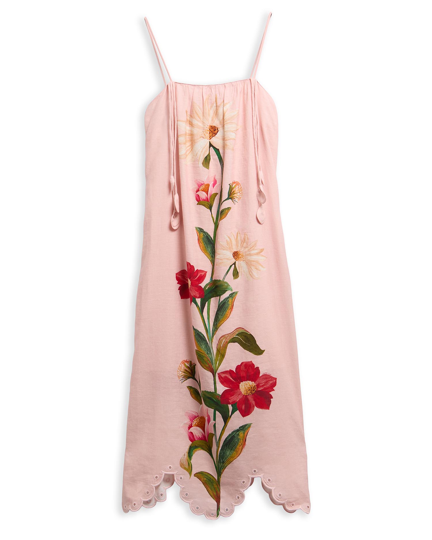 Barbour FARM Rio Bromelia Midi Dress Pink Edens Bloom