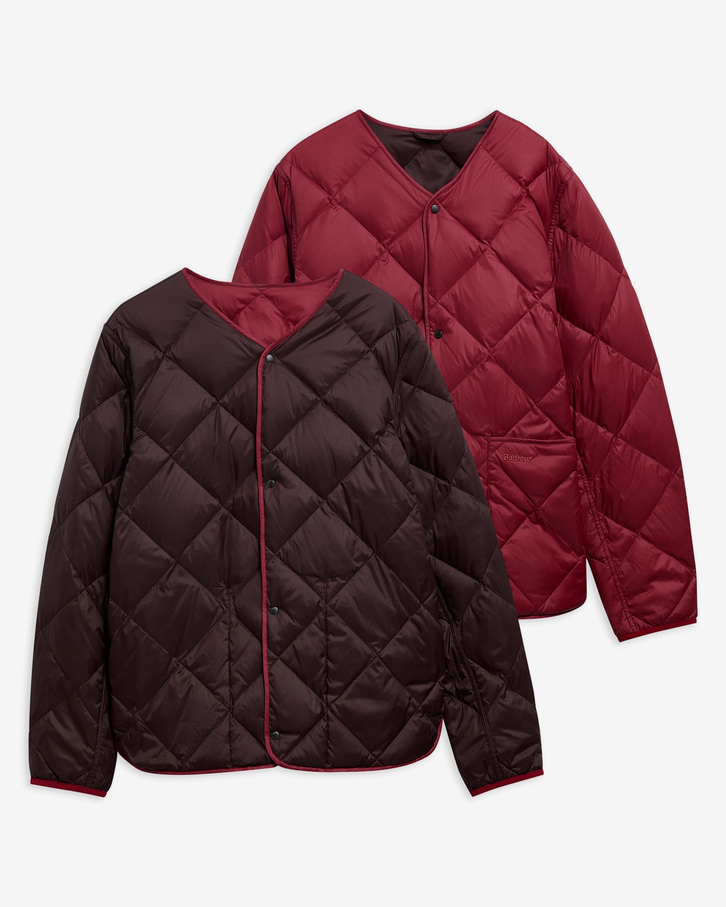 Lightweight Down Reversible Puffer Liner Wine