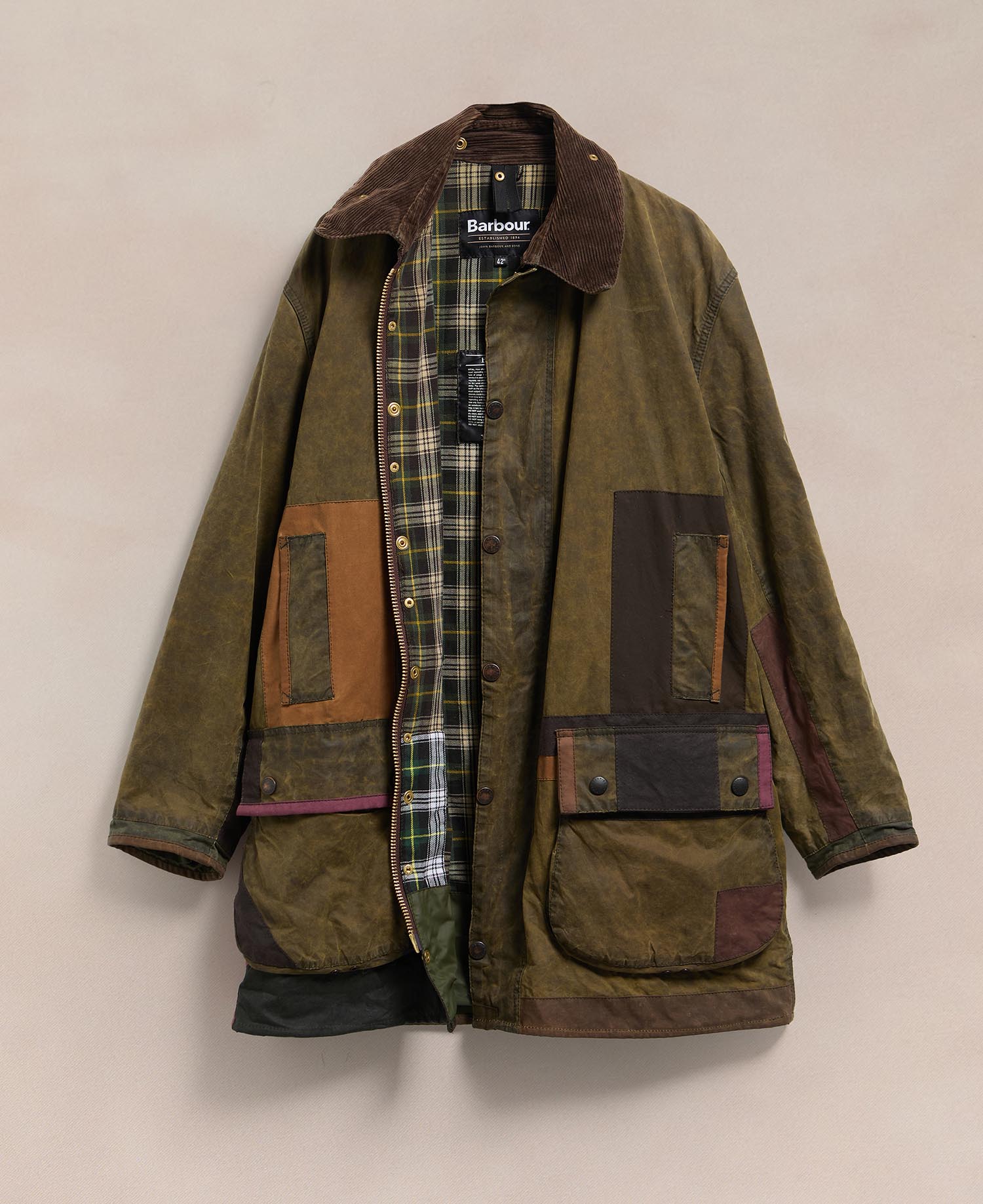 Barbour Re-loved Supa Men's Border Waxed Jacket - Size 42