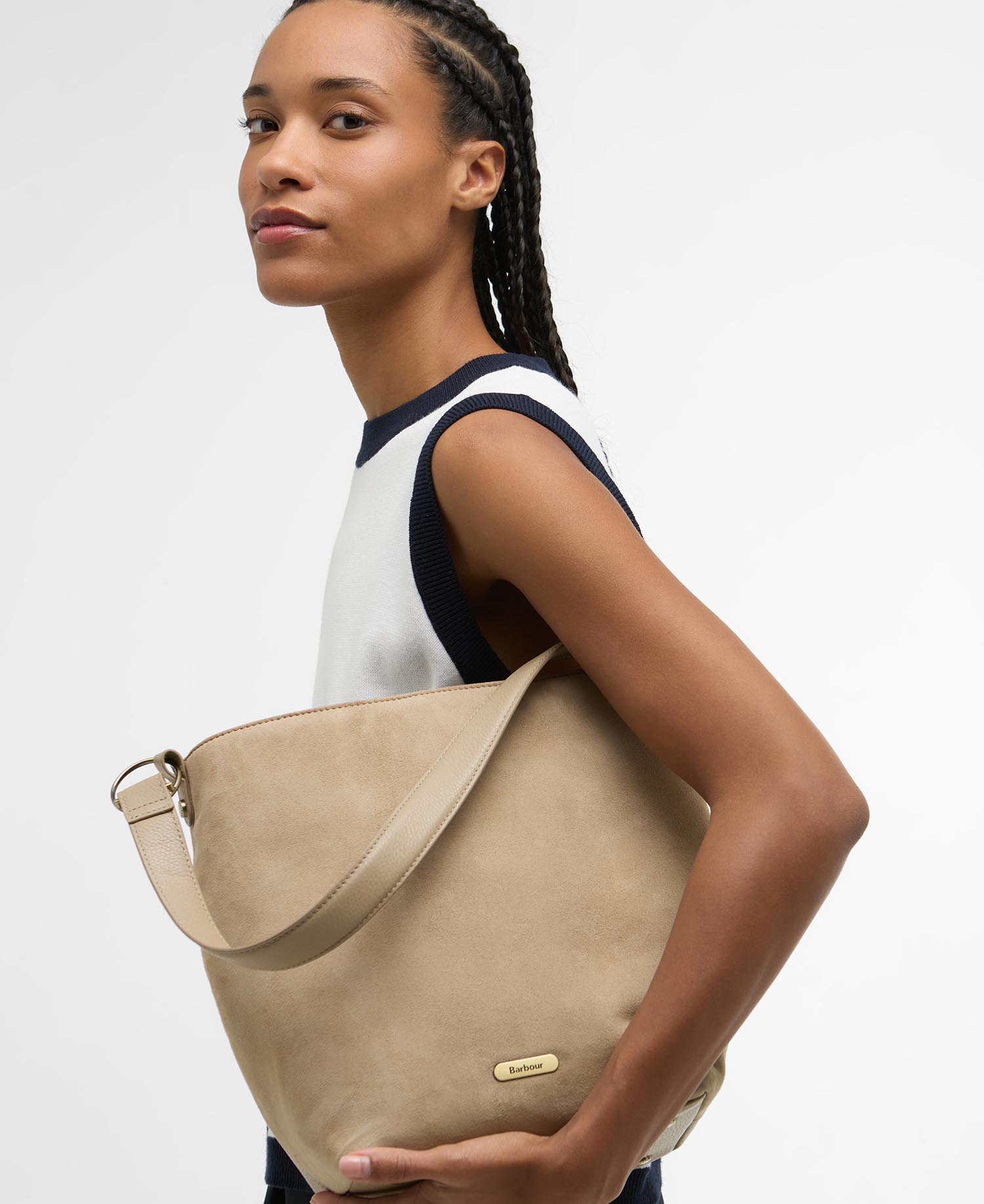 Cedar Suede Bucket Bag