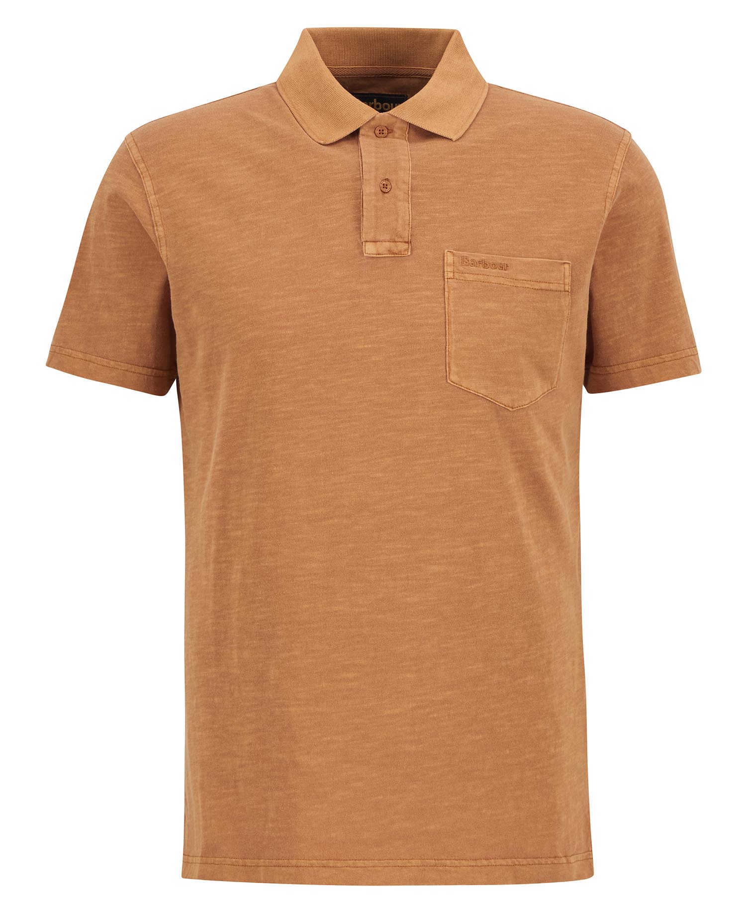 Pigment Dye Slub Polo Shirt