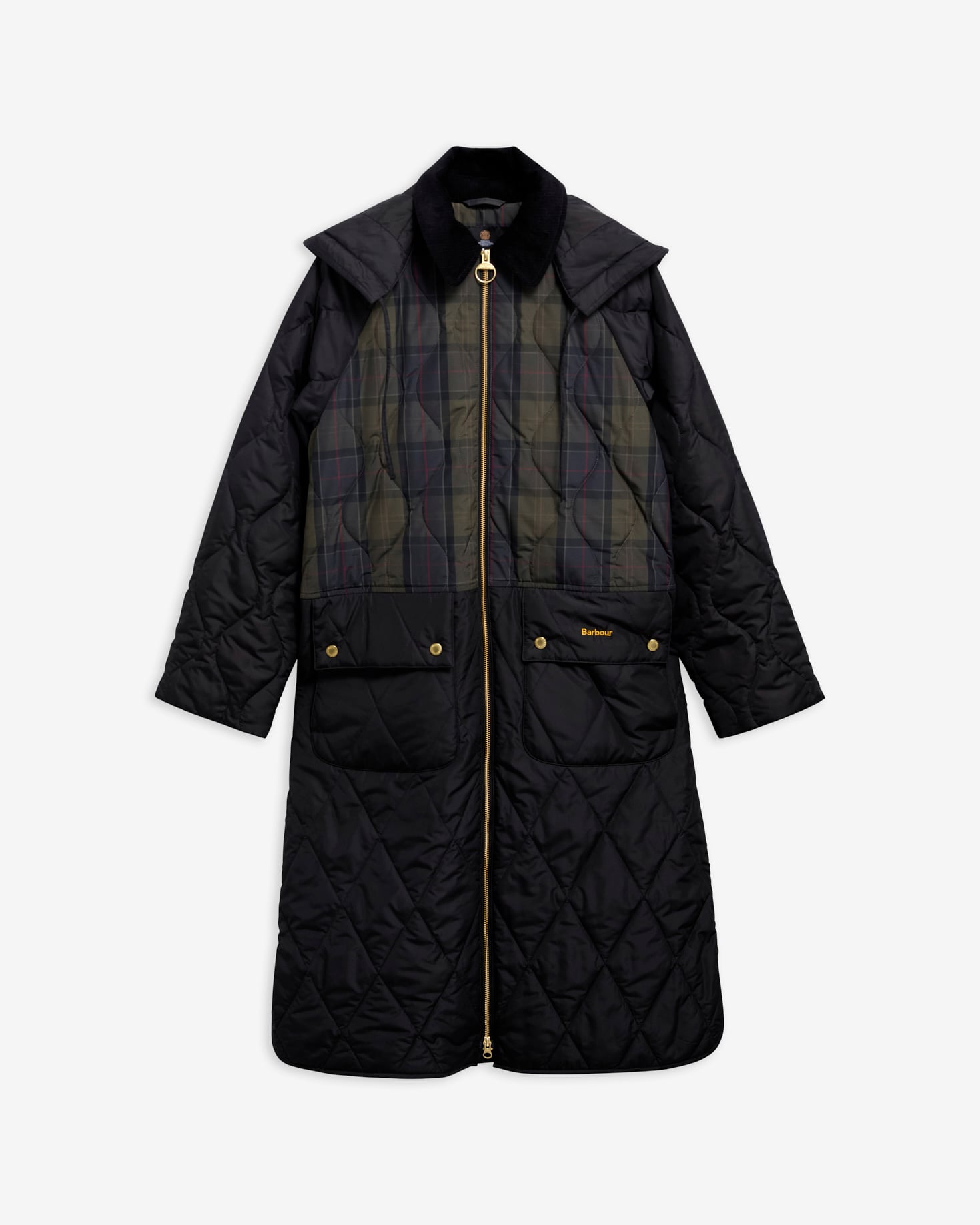 Barbour Steppjacke Osbourne Checked Black/Shadow Classic/Mixed Tartan