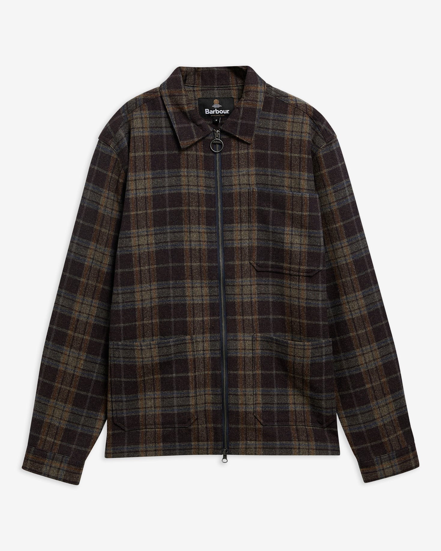 Barbour Overshirt Northfield Checked Brown