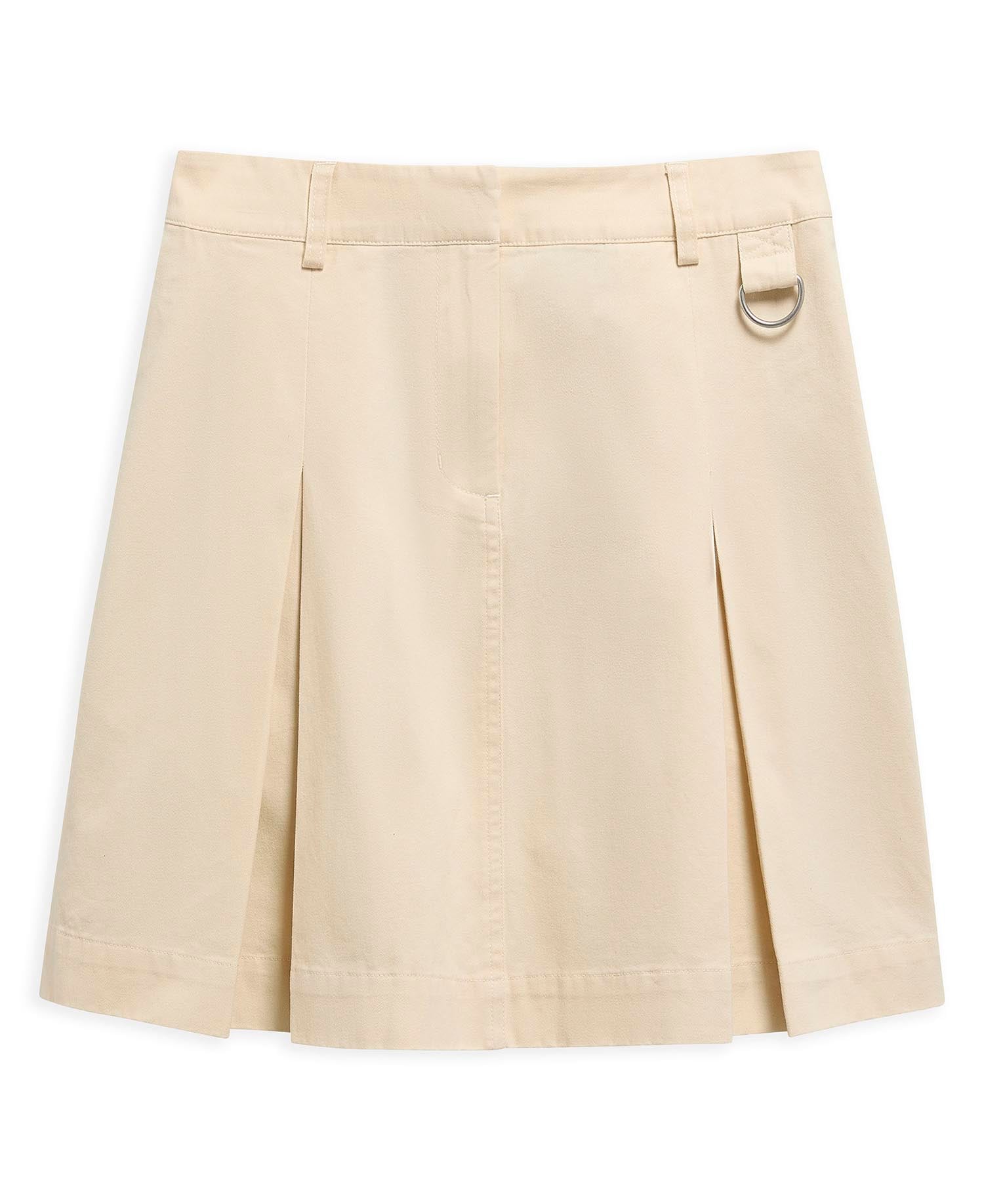Aylesby Pleated Mini Skirt Original Ecru