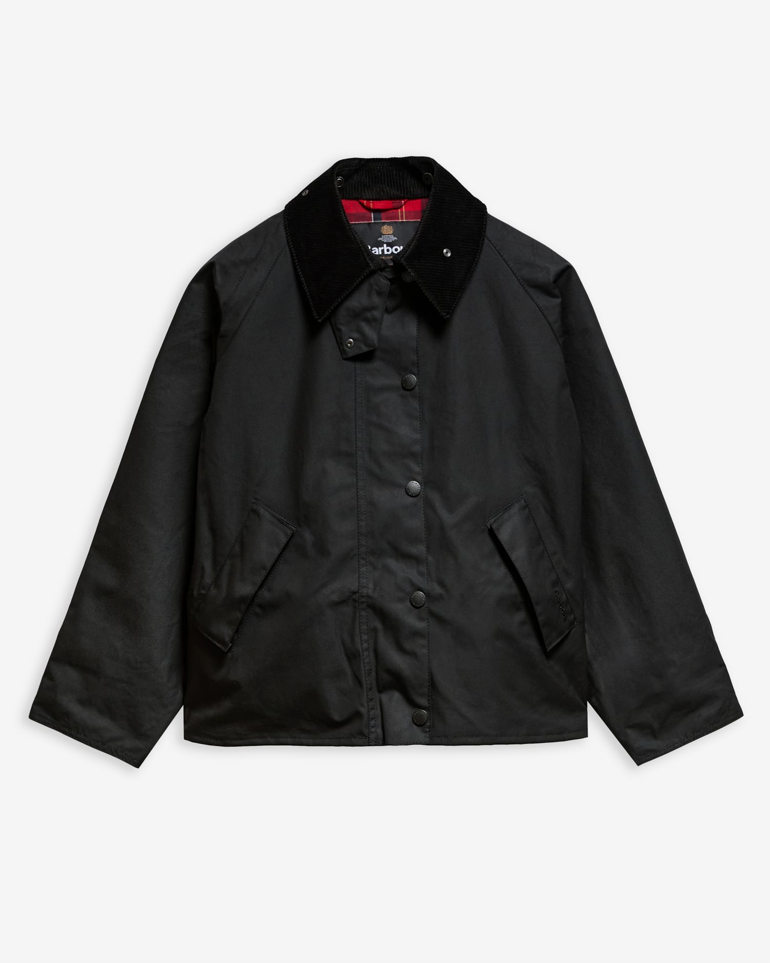 Women's Transport Waxed Jacket Black/Cardinal