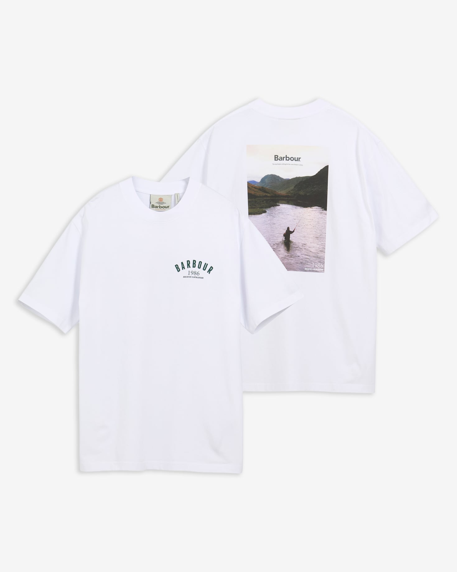 Barbour T-Shirt 1986 Graphic Oversized White
