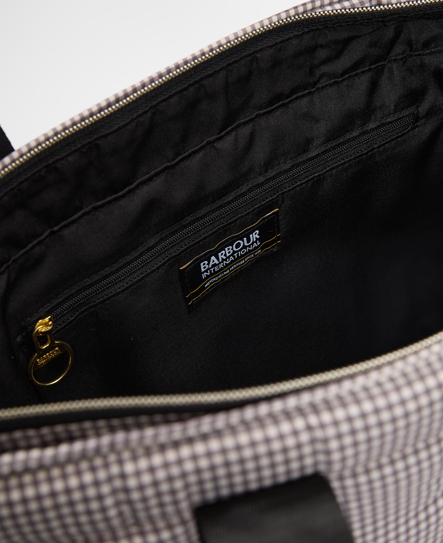 Monaco Check Baffle Quilted Tote Bag Truffle Check