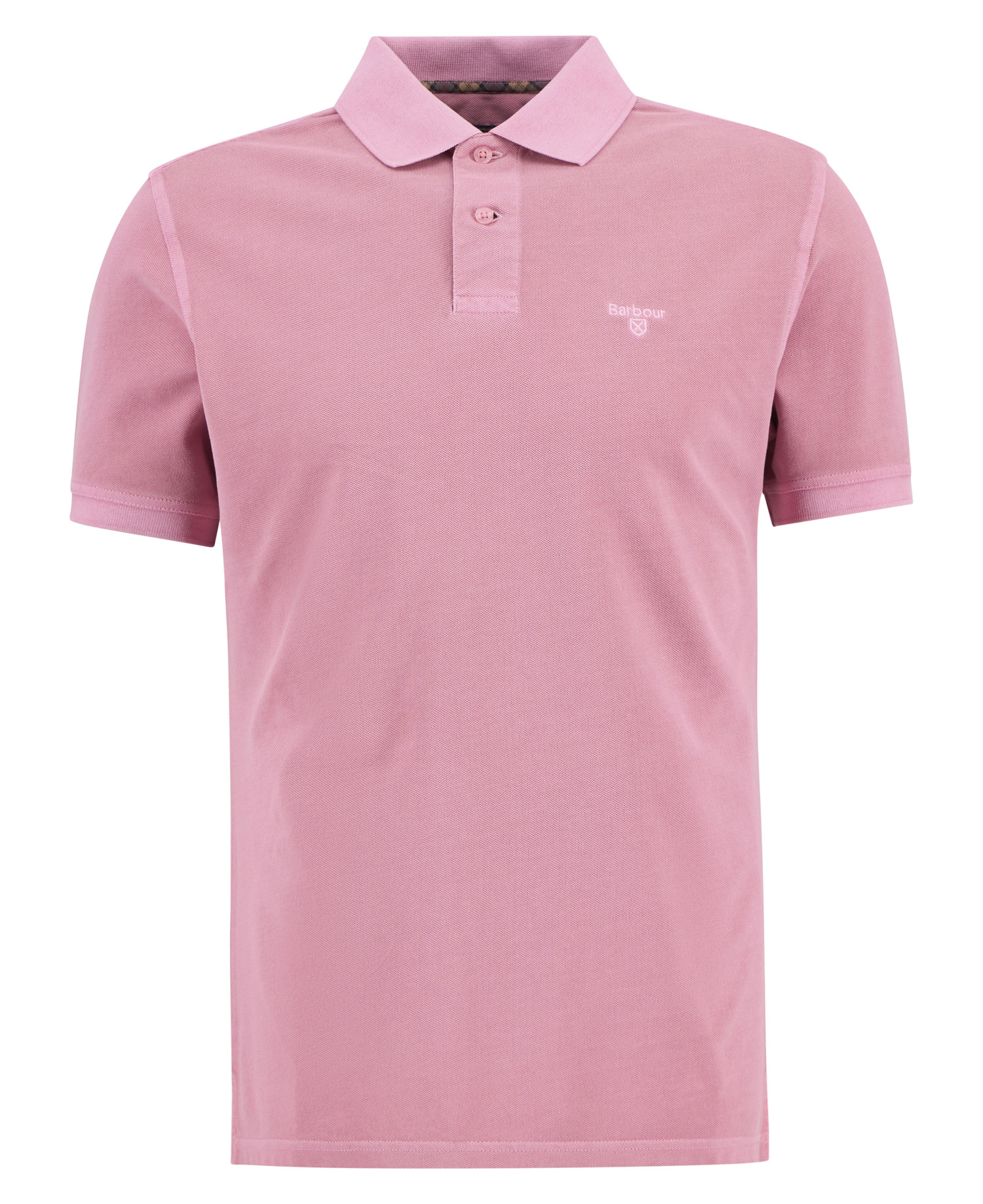 Washed Tartan Tailored Pique Polo