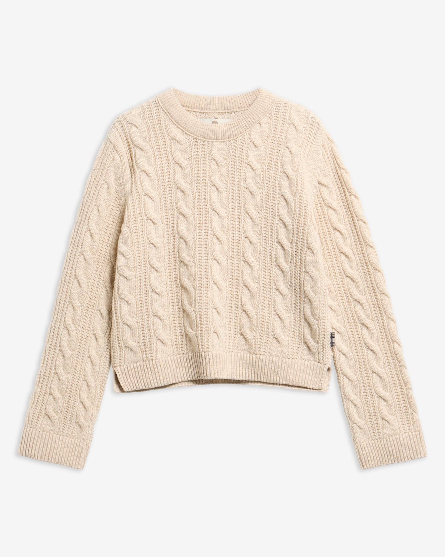 Barbour Pullover Joan Cropped Cable Knit Birch