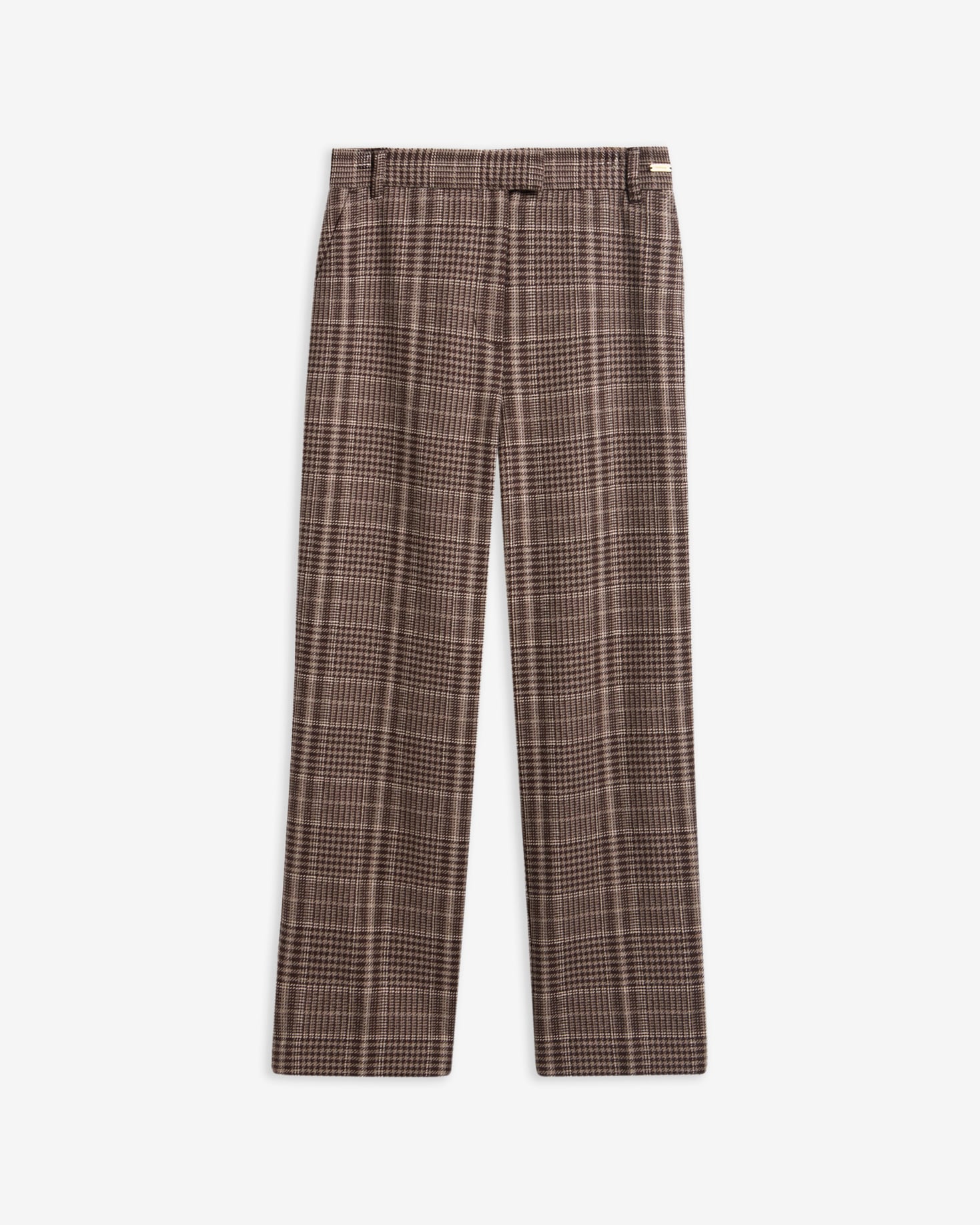 Amryn Straight-Leg Trousers Prince Of Wales/Ganache