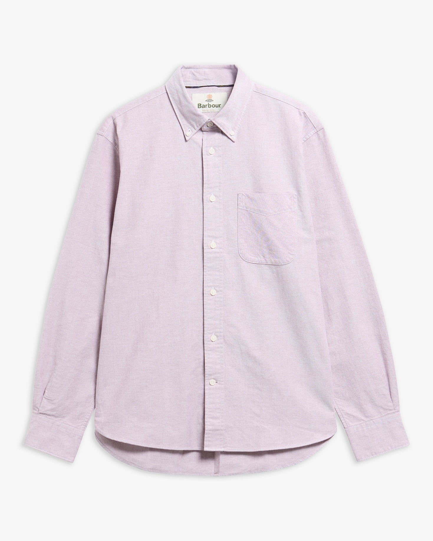 Oxford Striped Authentic-Fit Long-Sleeved Shirt Dk Red