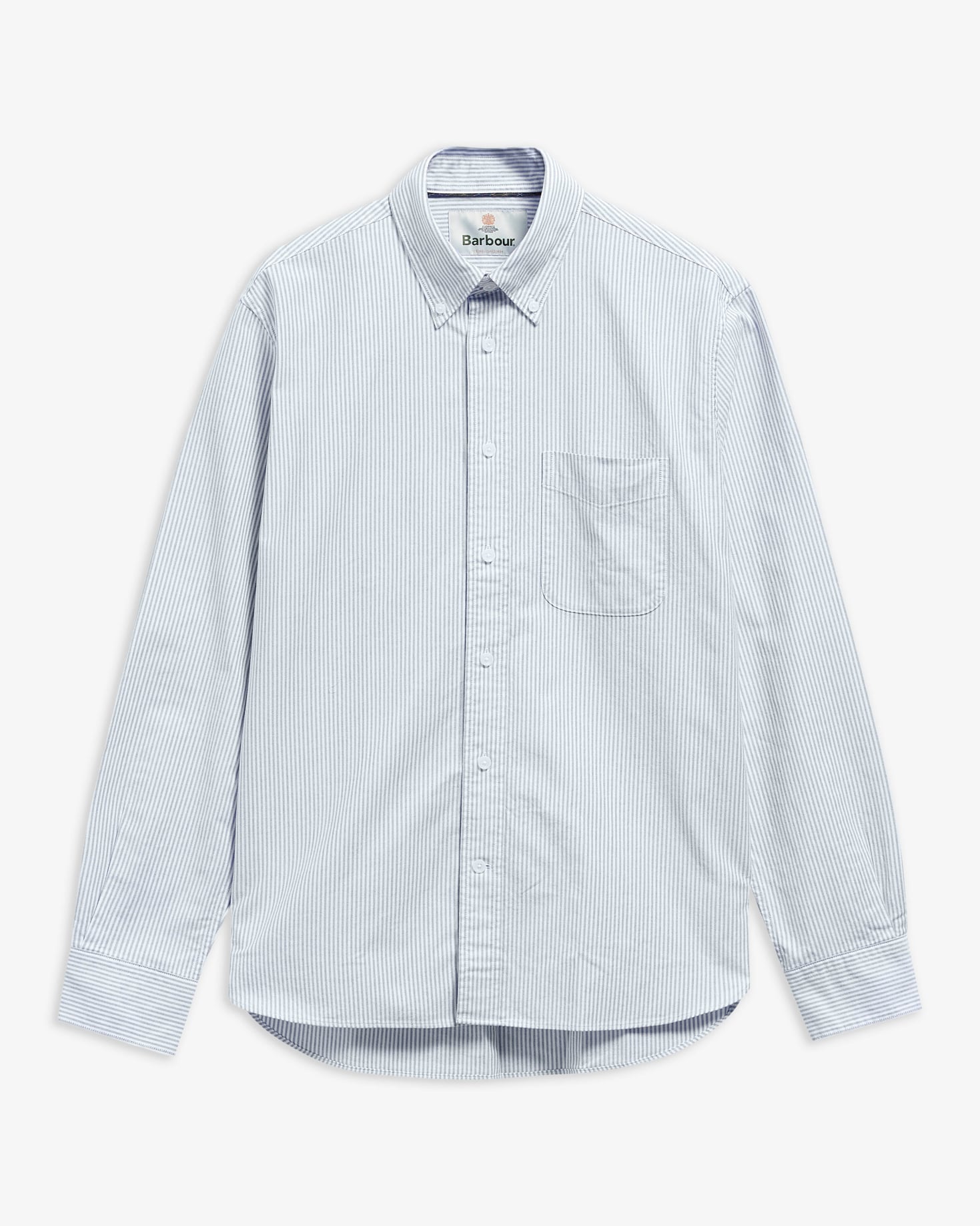 Striped Authentic-Fit Long-Sleeved Shirt Forest