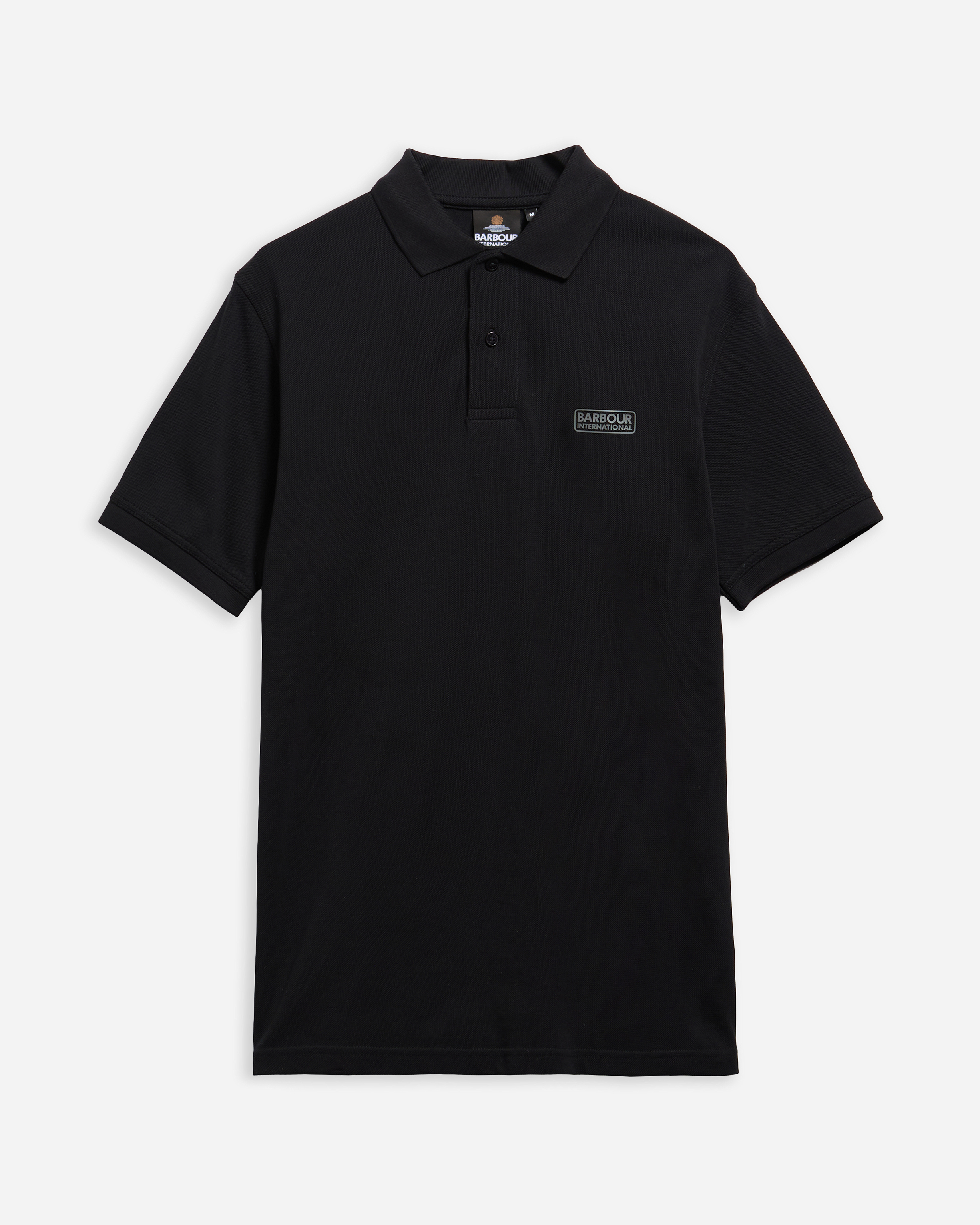 Essential Polo Shirt Black-Pewter