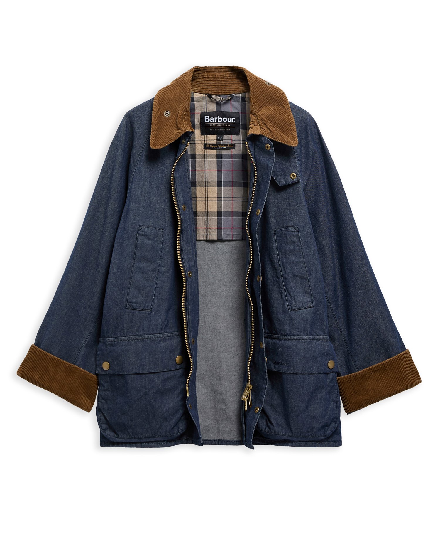 Oversized Bedale Denim Casual Jacket