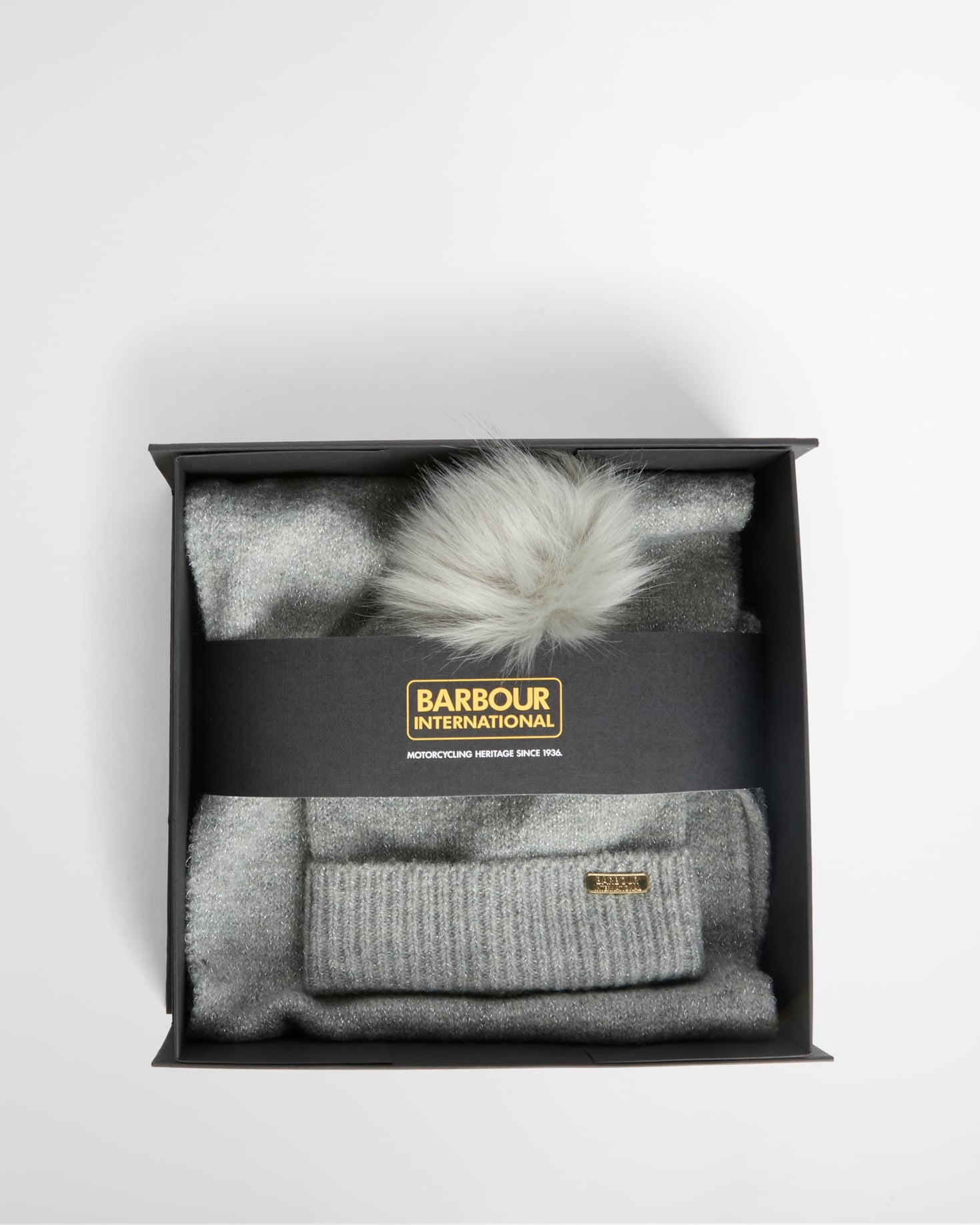 Sparkle Beanie & Scarf Gift Set Grey Marl