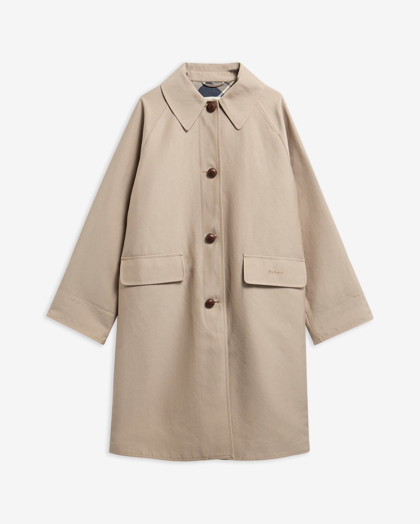 Barbour Car Coat Ria Showerproof Lt Trench/Birchwood Dress