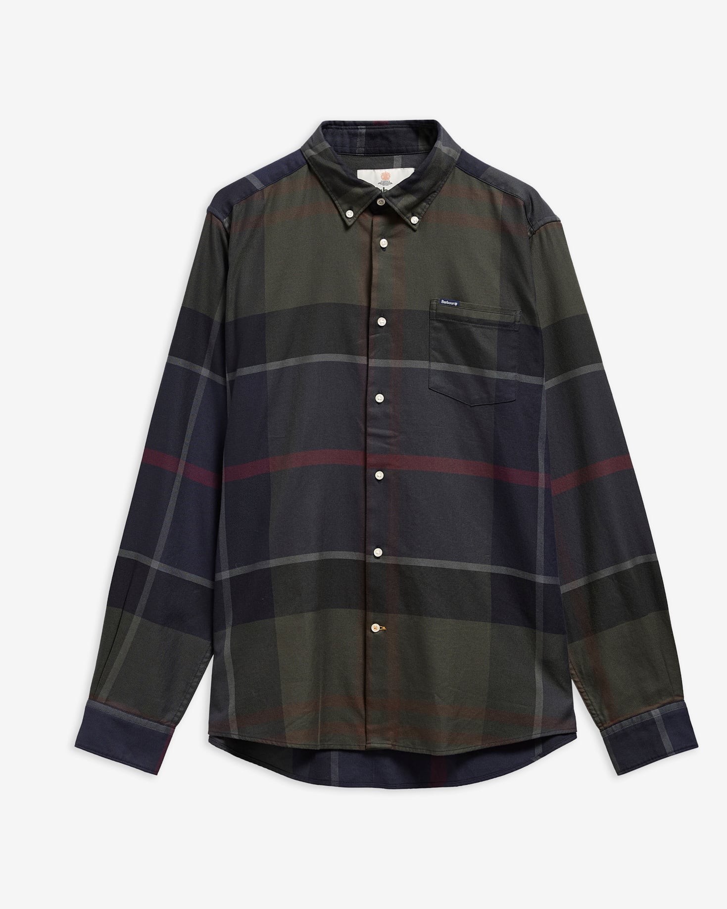 Dunoon Tailored Long-Sleeved Shirt Shadow Classic Tartan