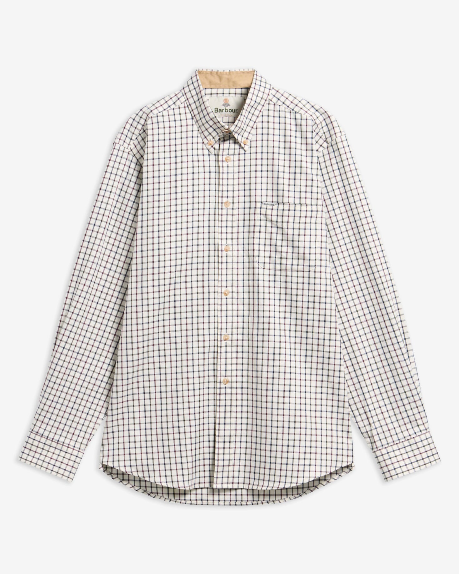 Hemd Tattersall Dark Bordeaux
