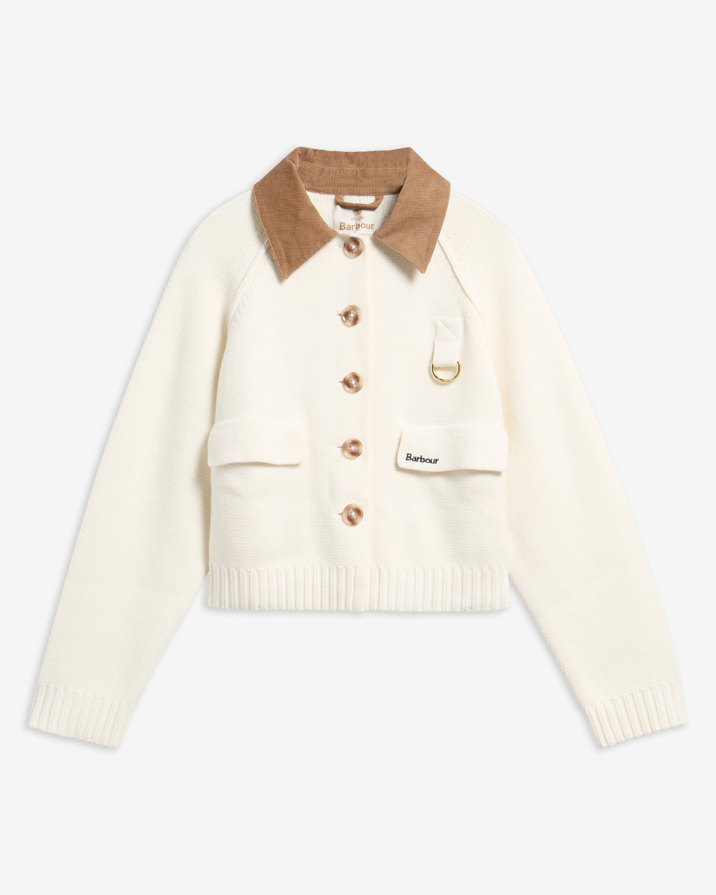 Barbour Strickjacke Alverstone Ecru