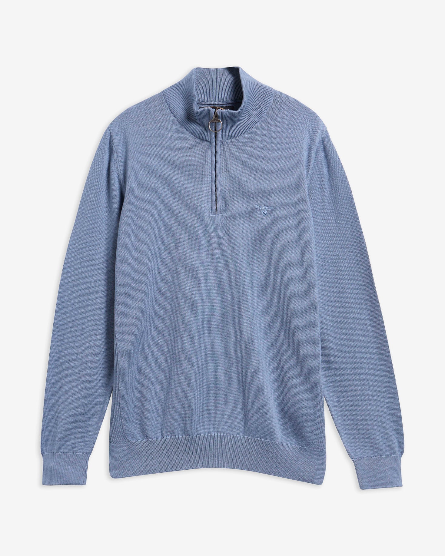 Pullover Cotton Half Zip Tarn Blue