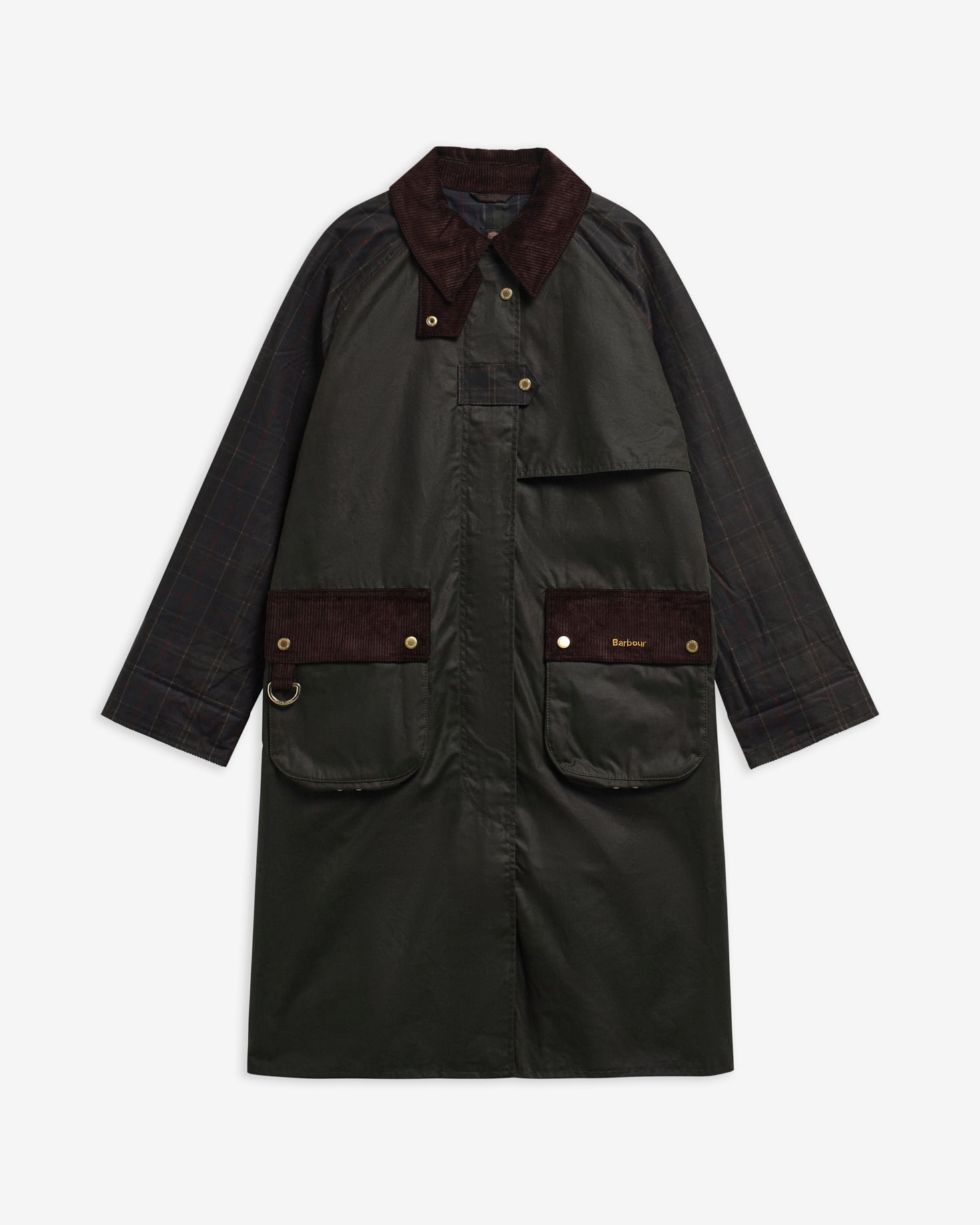 Barbour Wachsjacke Kirklees Checked Fern/Classic/Shadow Classic