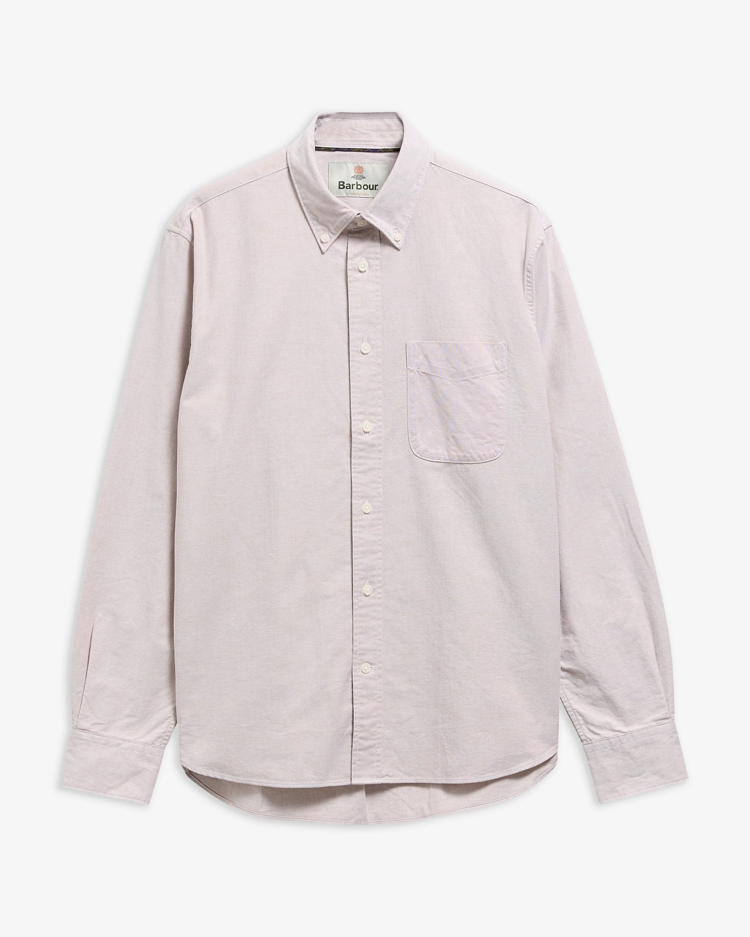 Oxford Striped Authentic-Fit Long-Sleeved Shirt Stone