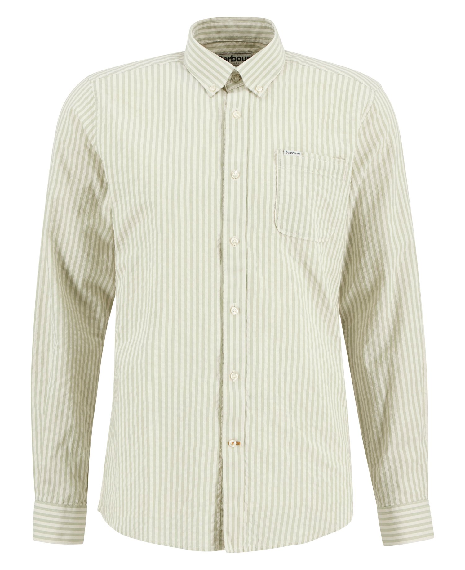 Camicia Cresswell a maniche lunghe in seersucker leggermente aderente