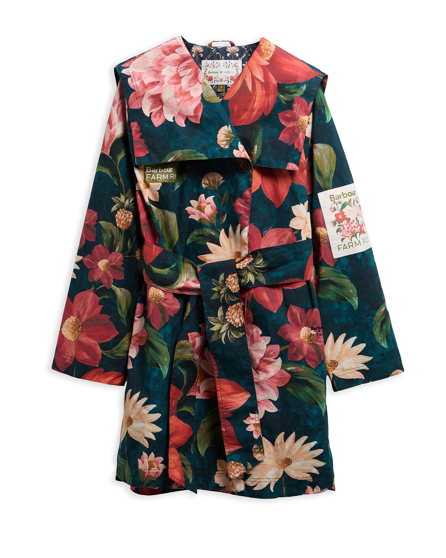 Barbour FARM Rio Gardenia Casual Jacket Navy Wild Flower/Navy Flower