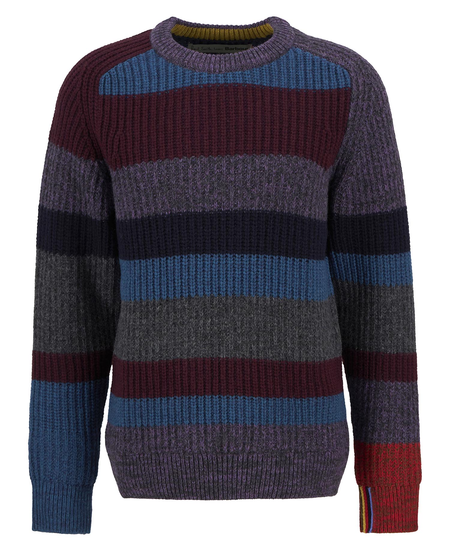 Paul Smith loves Barbour Multi Striped Crew Neck Jumper