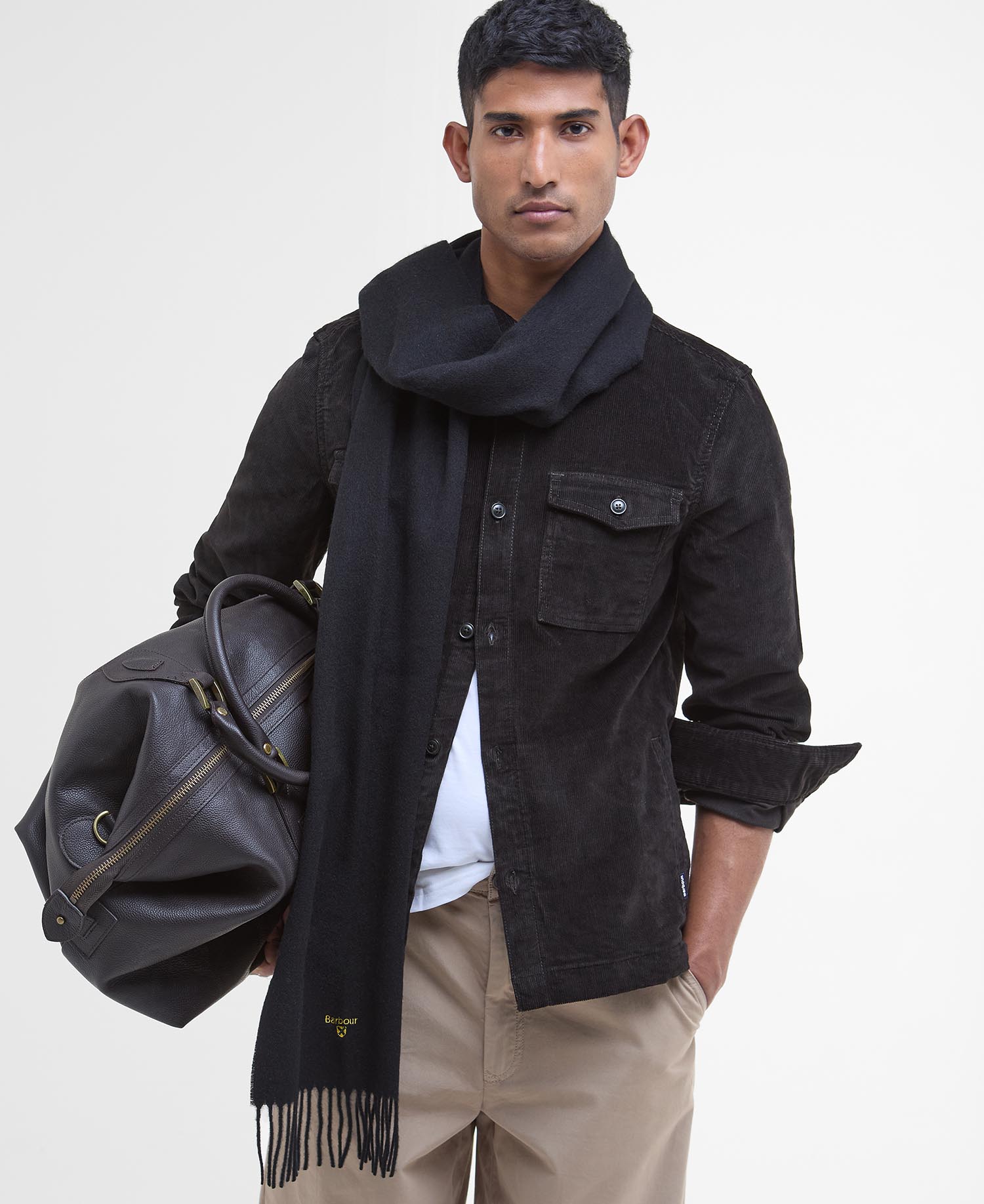 Sciarpa in lana d'agnello a tinta unita