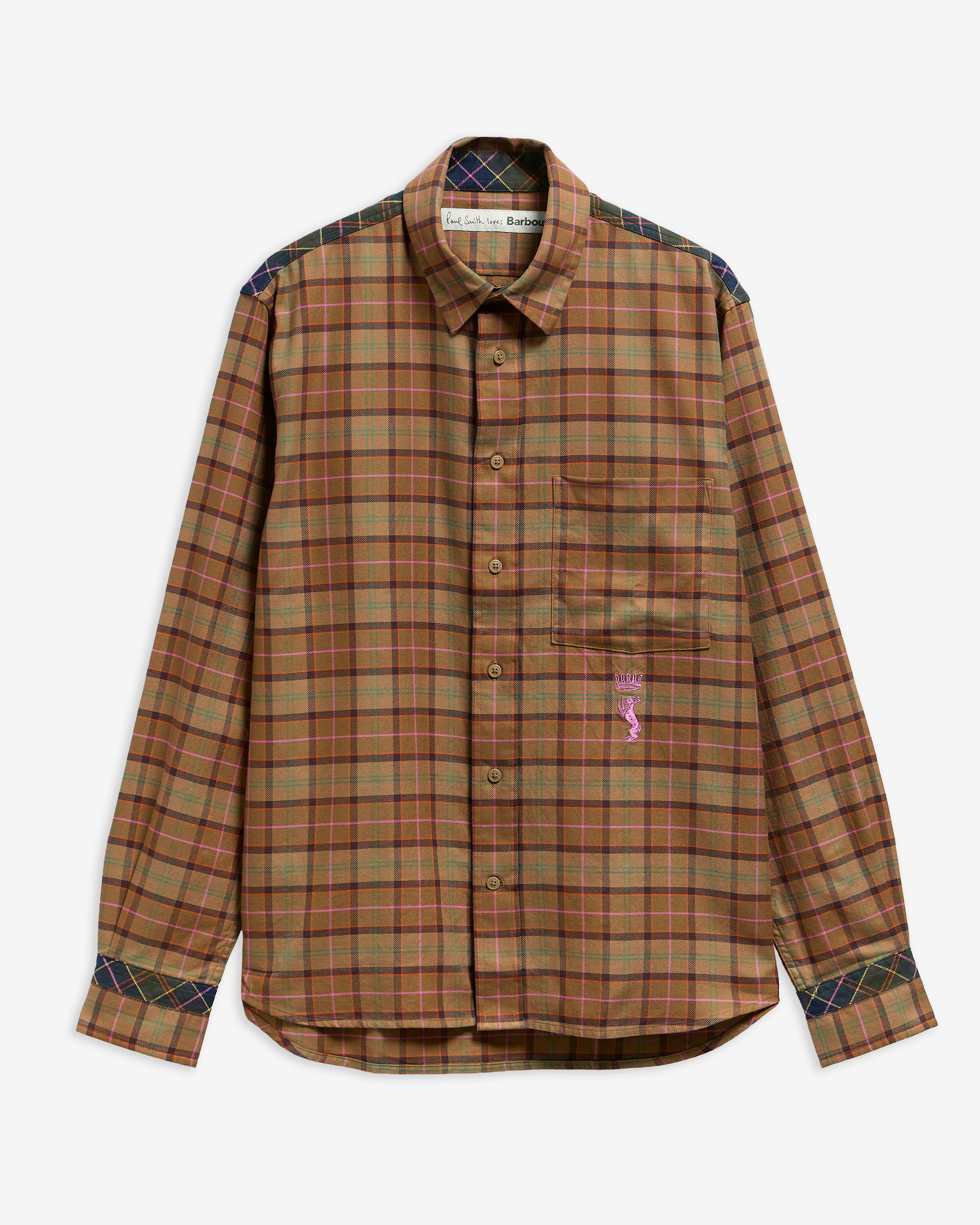 Paul Smith Loves Barbour Tartan Tailored Long-Sleeved Shirt PS Muted