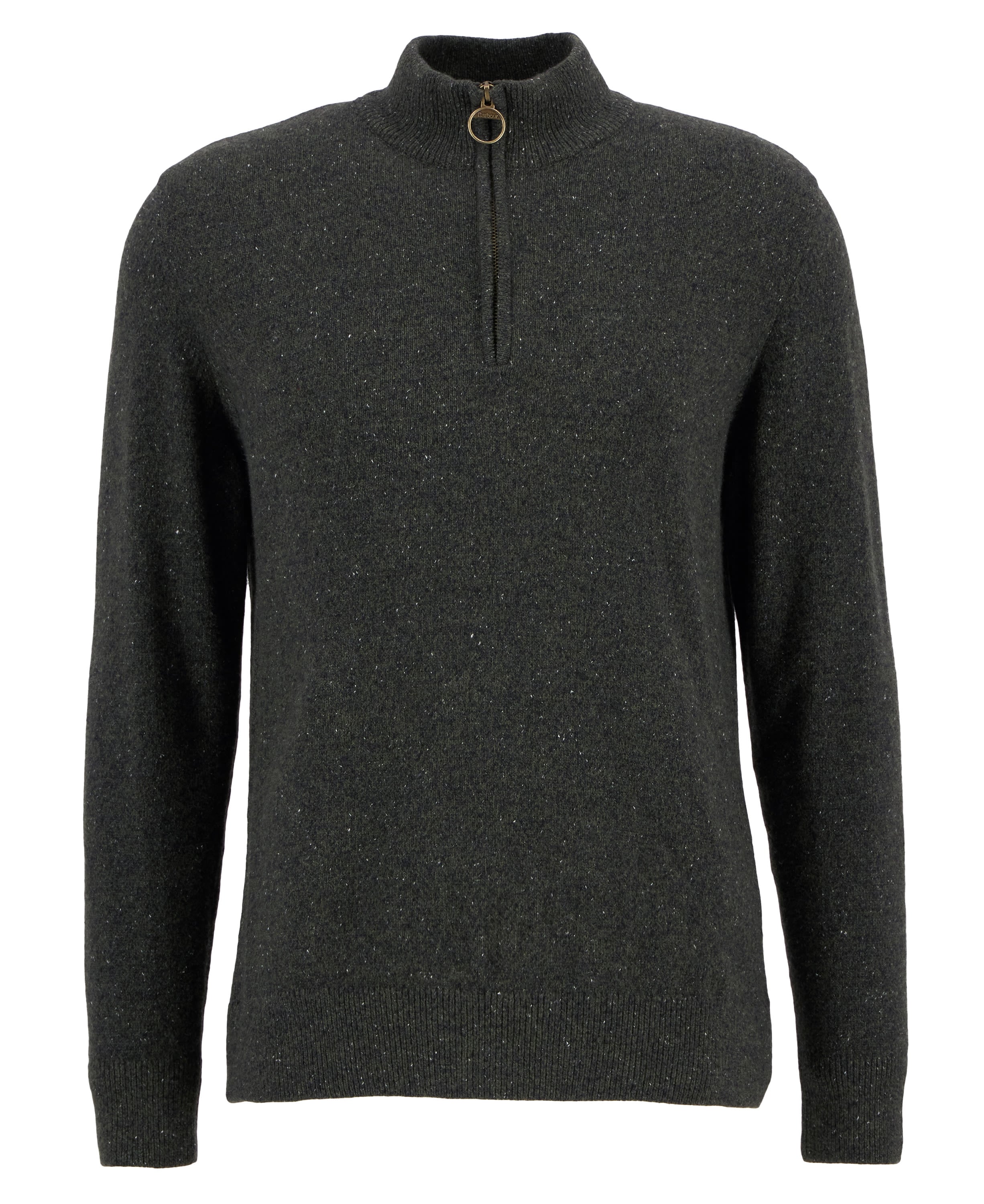 Essential Tisbury Quarter-Zip Jumper Dark Seaweed