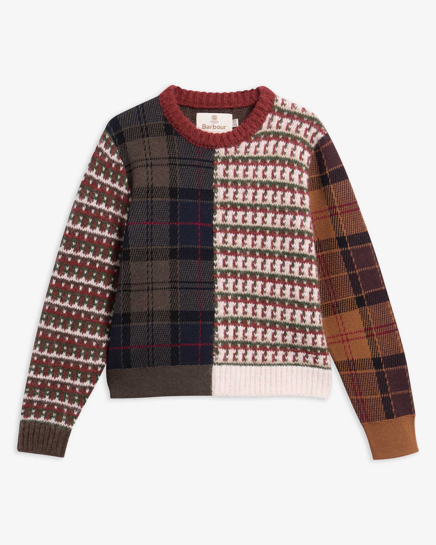 Ashfort Patchwork Crew Neck Jumper Multi