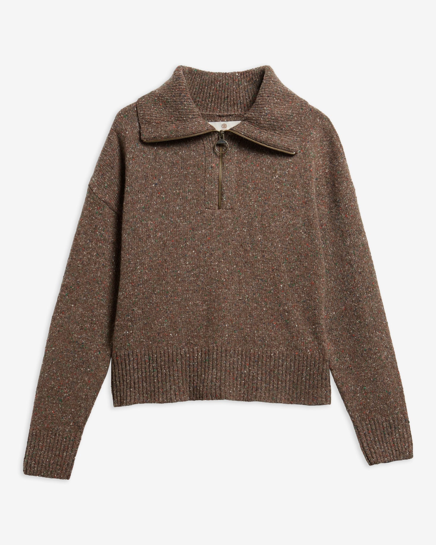 Lavensdale Quarter-Zip Jumper Deep Camel