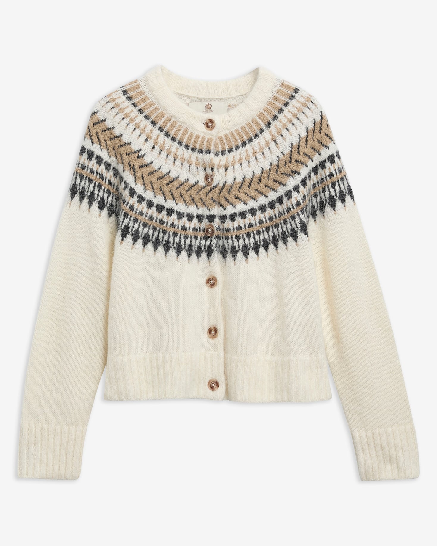 Barbour Cardigan Pauline Fairisle Cloud Multi