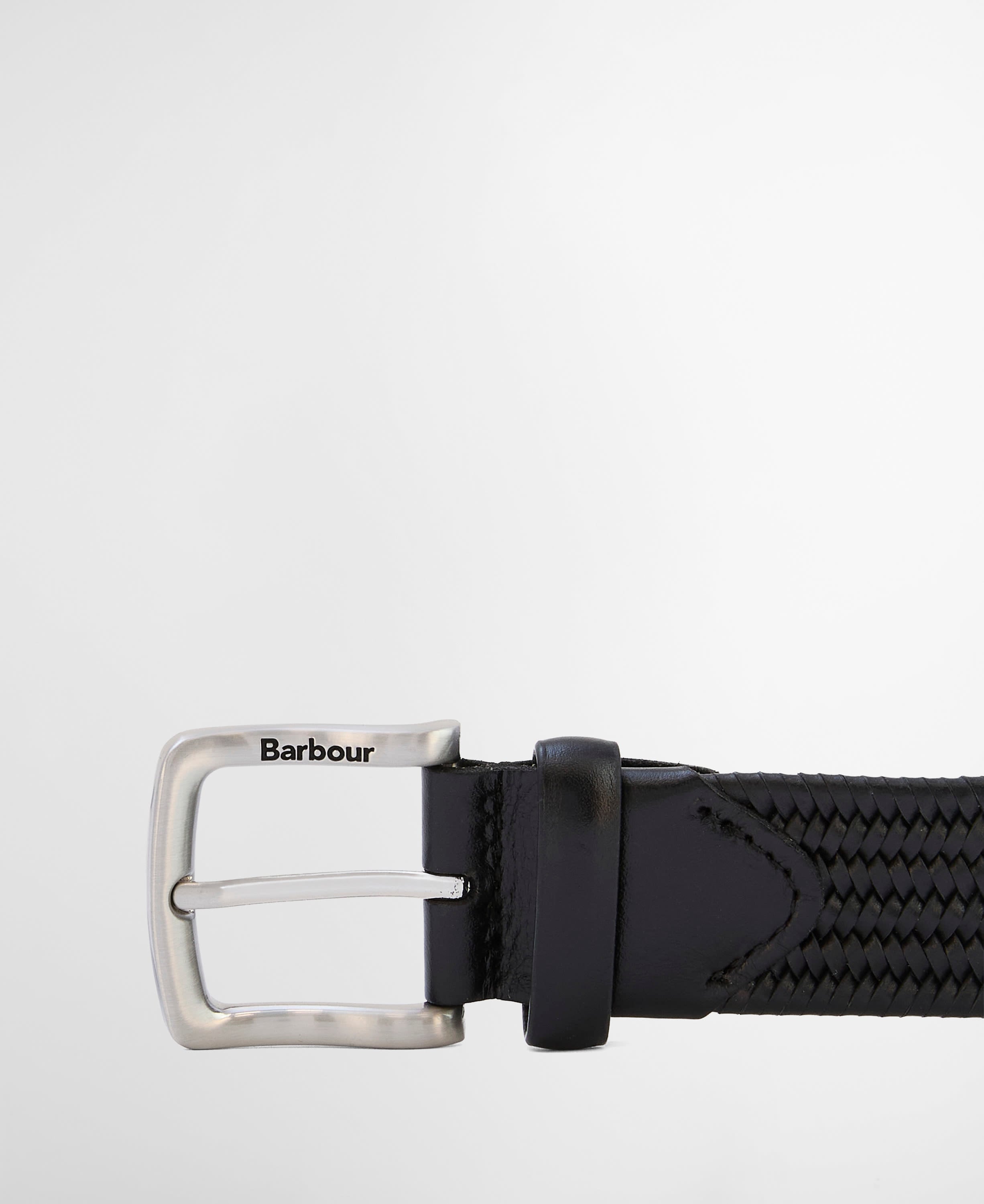 Stretch Leather Belt Black
