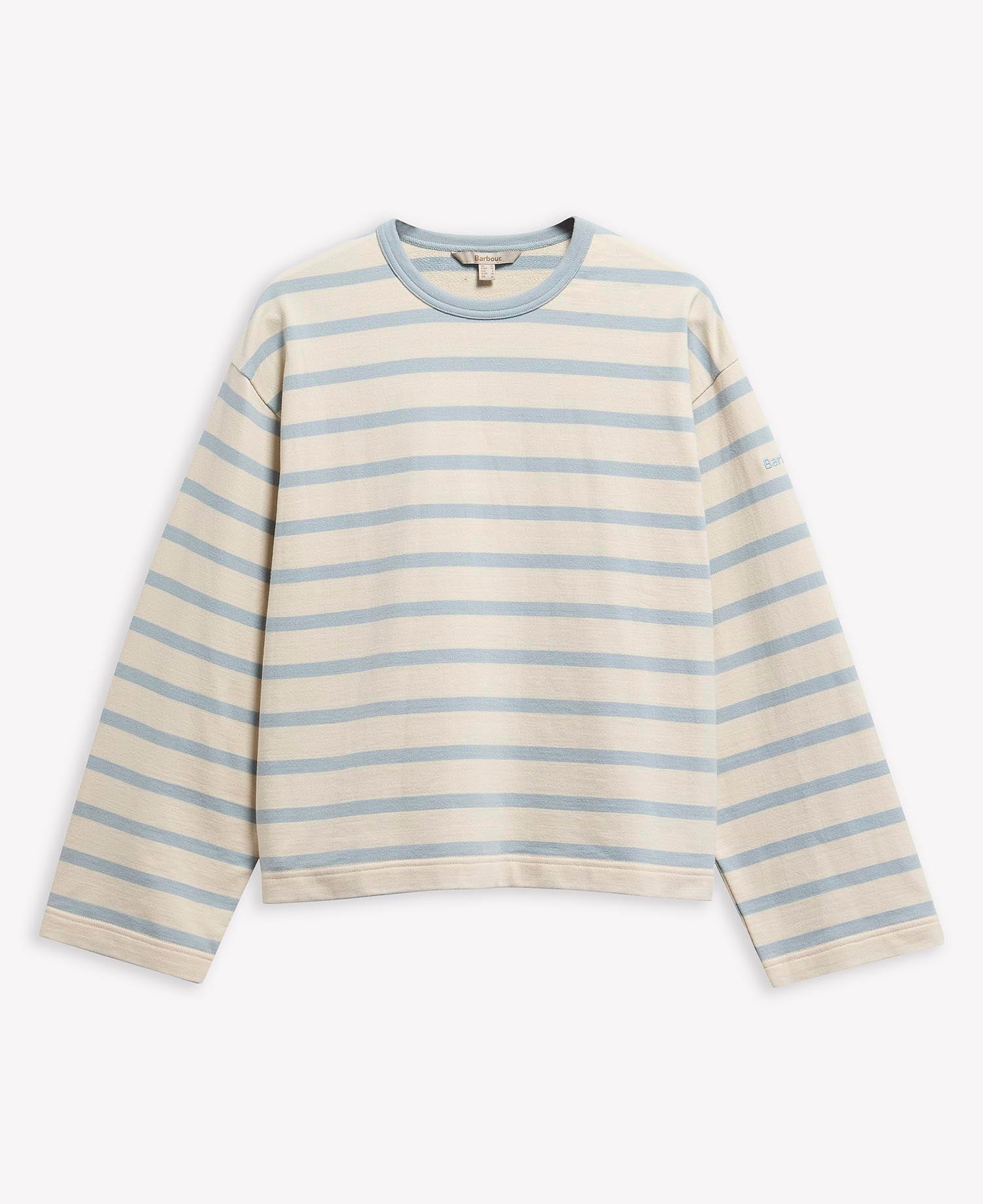 Fawley Striped Sweatshirt Original Ecru/Celestial Blue Stripe
