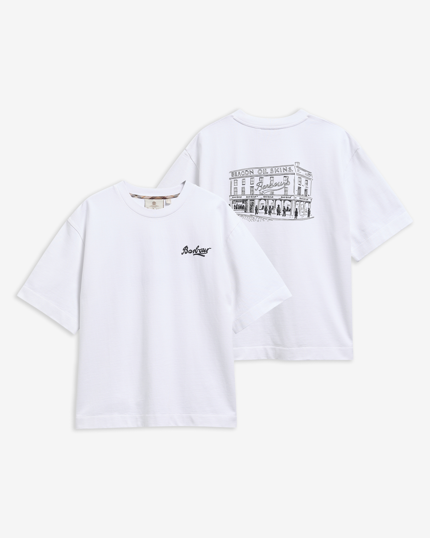 Barbour T-Shirt Gracefield Oversized White