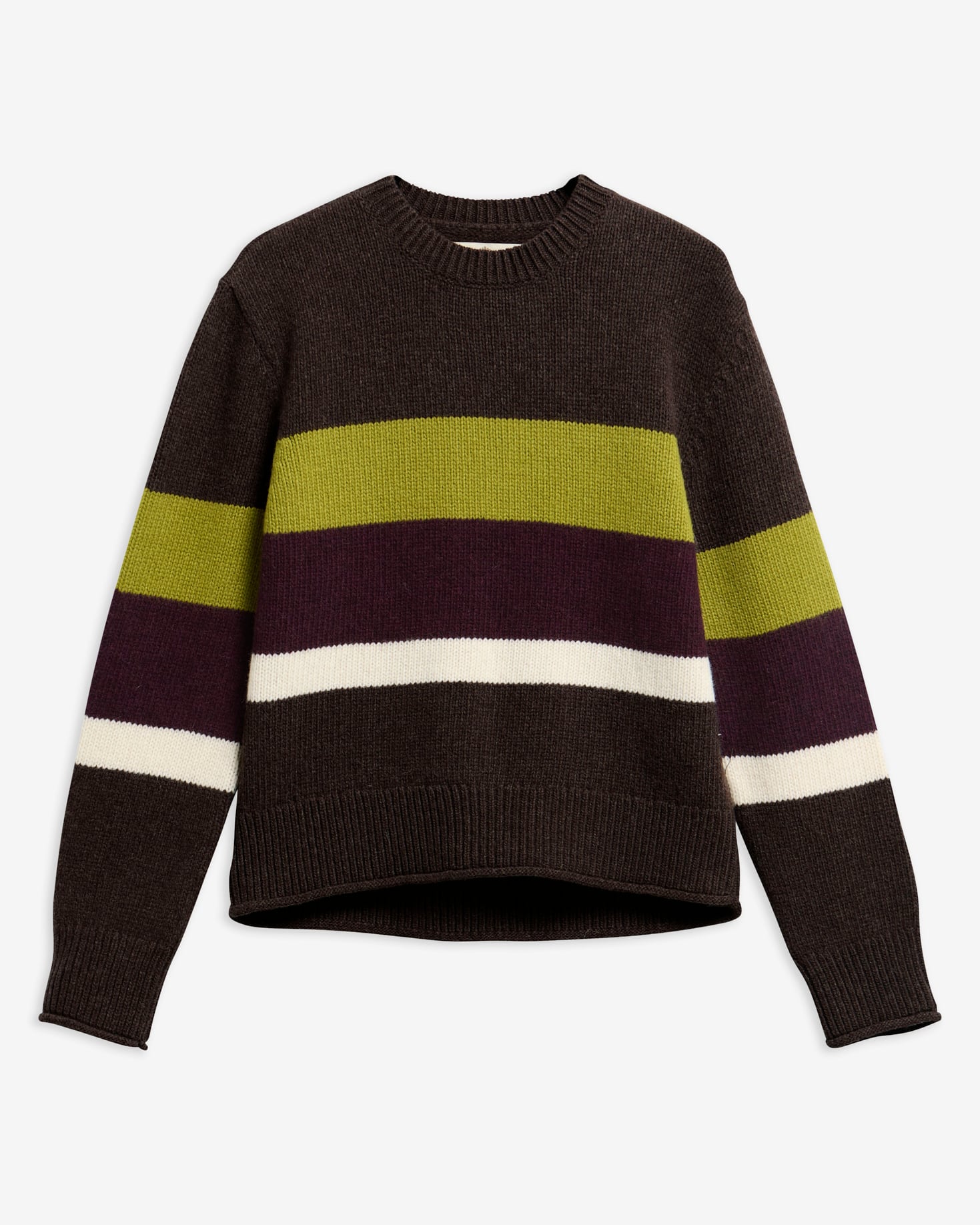 Wrenwood Striped Wool Crewn Neck Jumper Rustic Multi